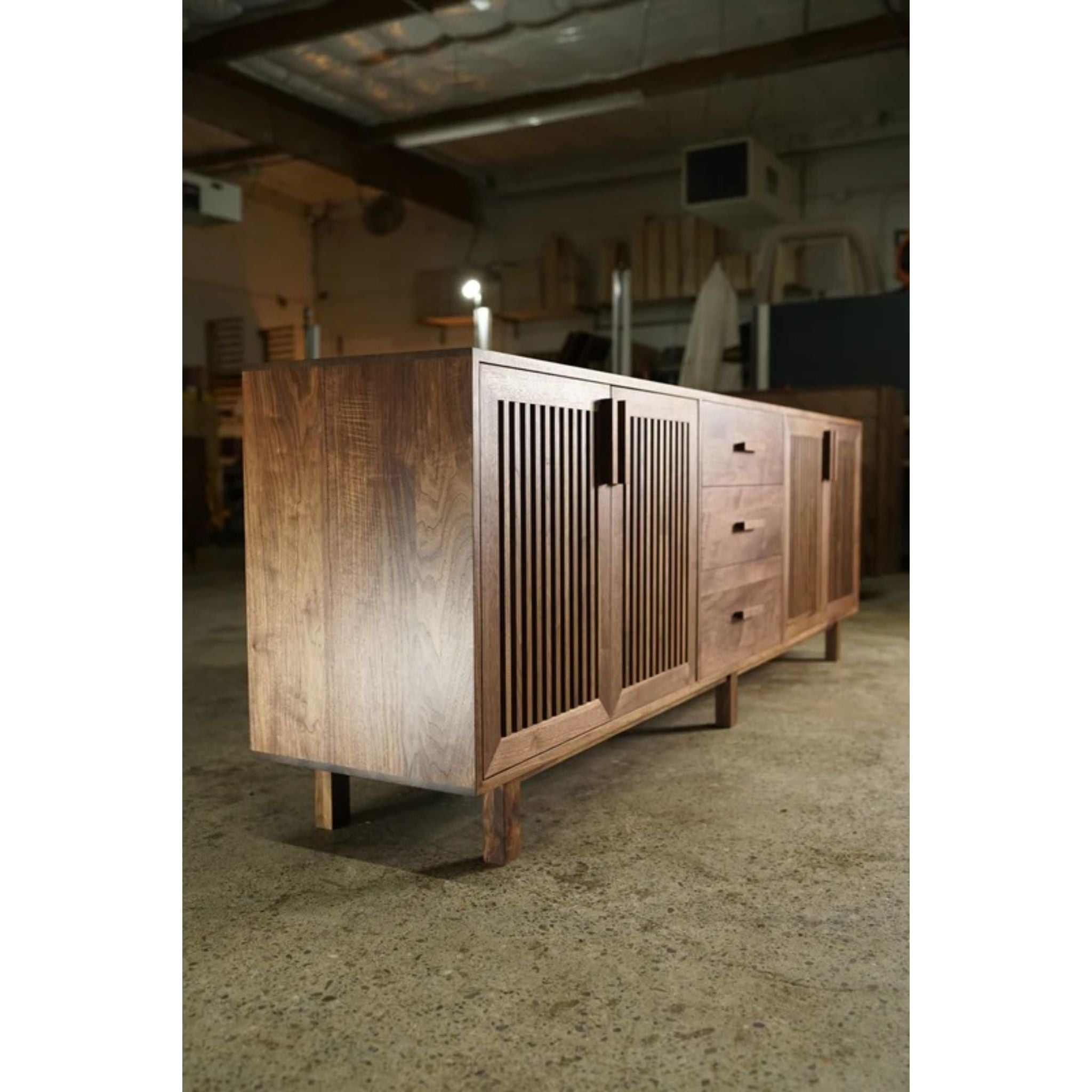 Armocido Buffet 3 Drawers CN24 Left Side View by Tomfoolery Wood Co