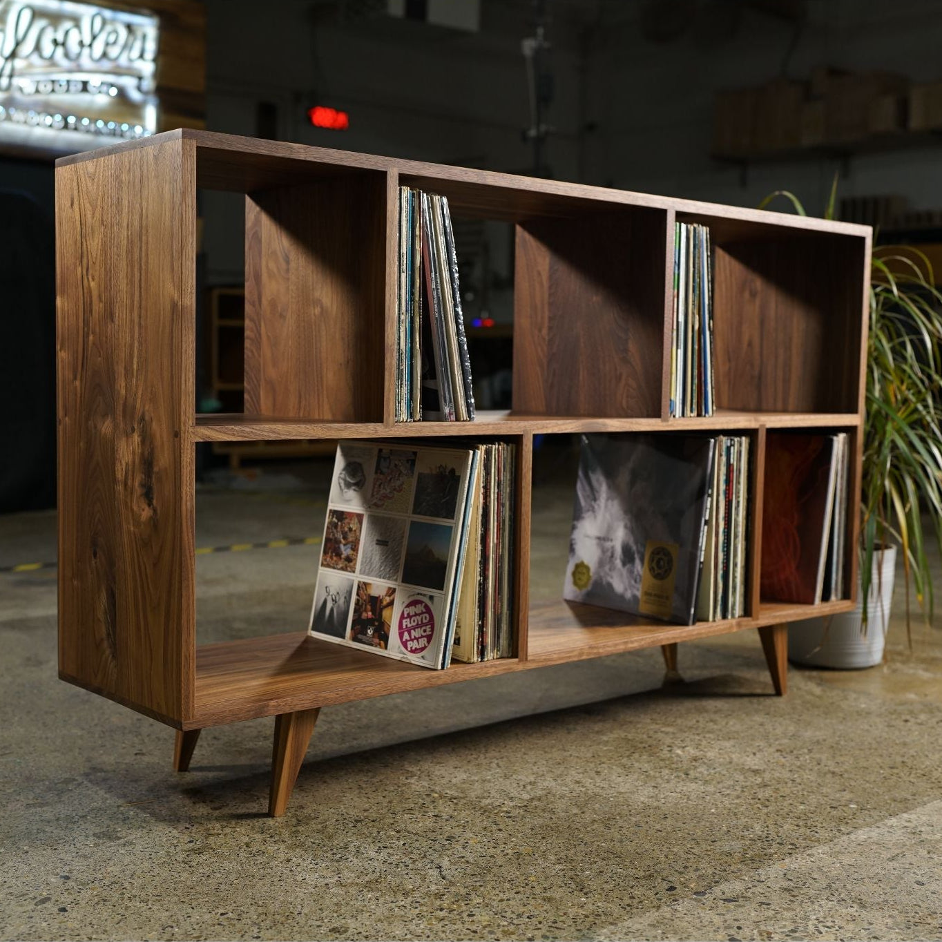 Bainbridge Vinyl Console CN15 Front View by Tomfoolery Wood Co