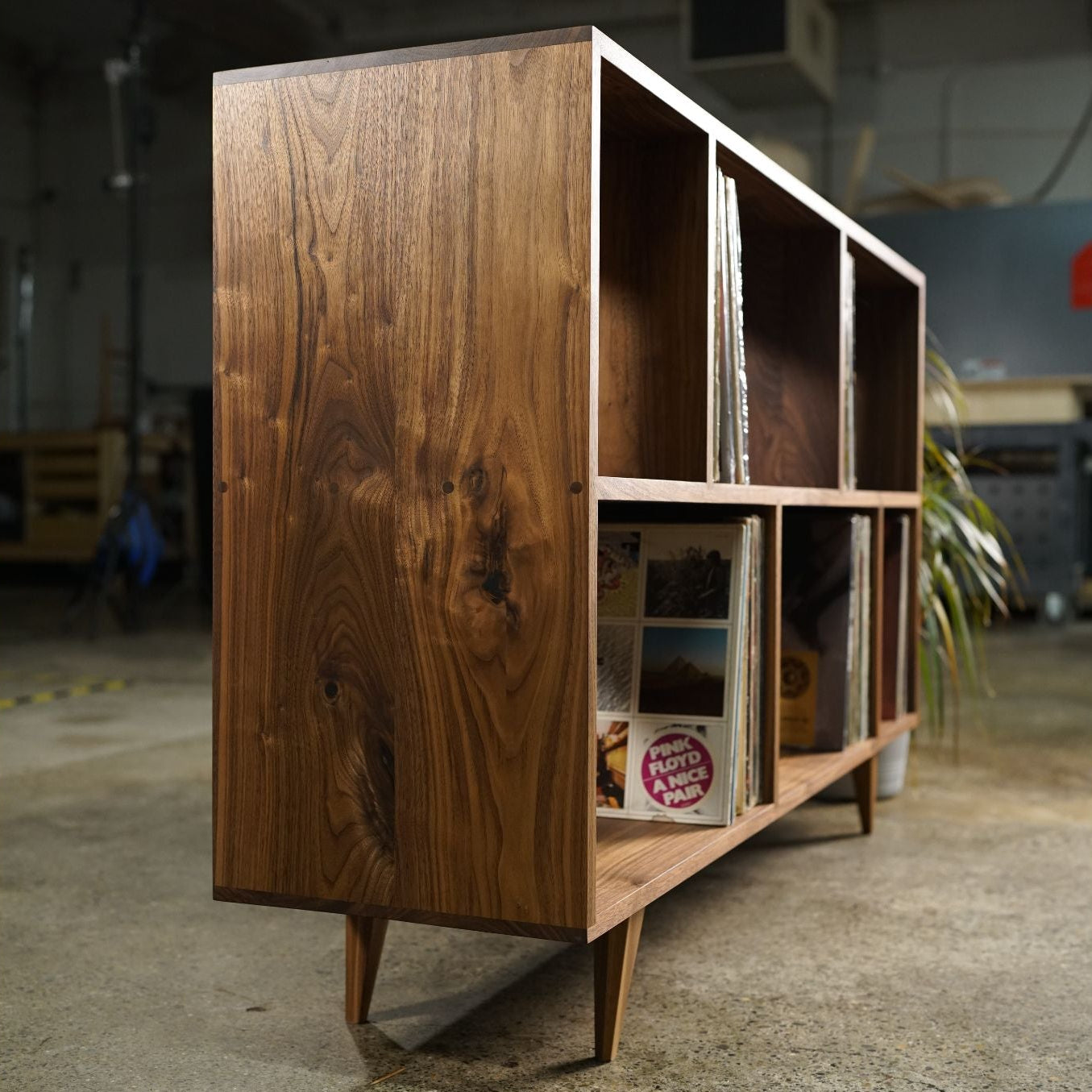 Bainbridge Vinyl Console CN15 Left Side View by Tomfoolery Wood Co