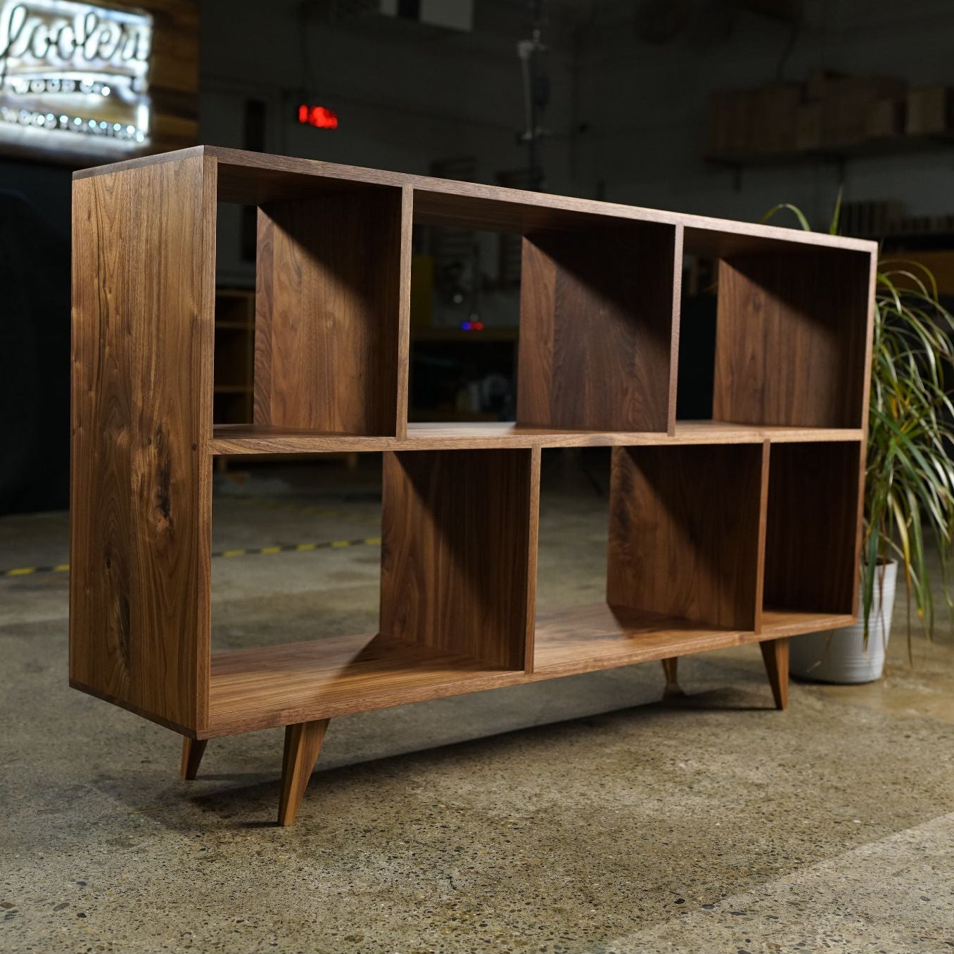 Bainbridge Vinyl Console CN15 Top Front Empty View by Tomfoolery Wood Co