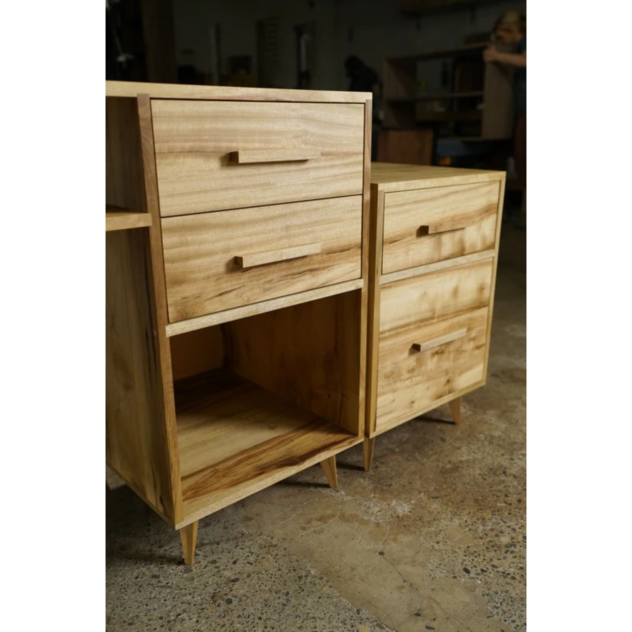 Bakewell Desk DK01 Right Side View by Tomfoolery Wood Co