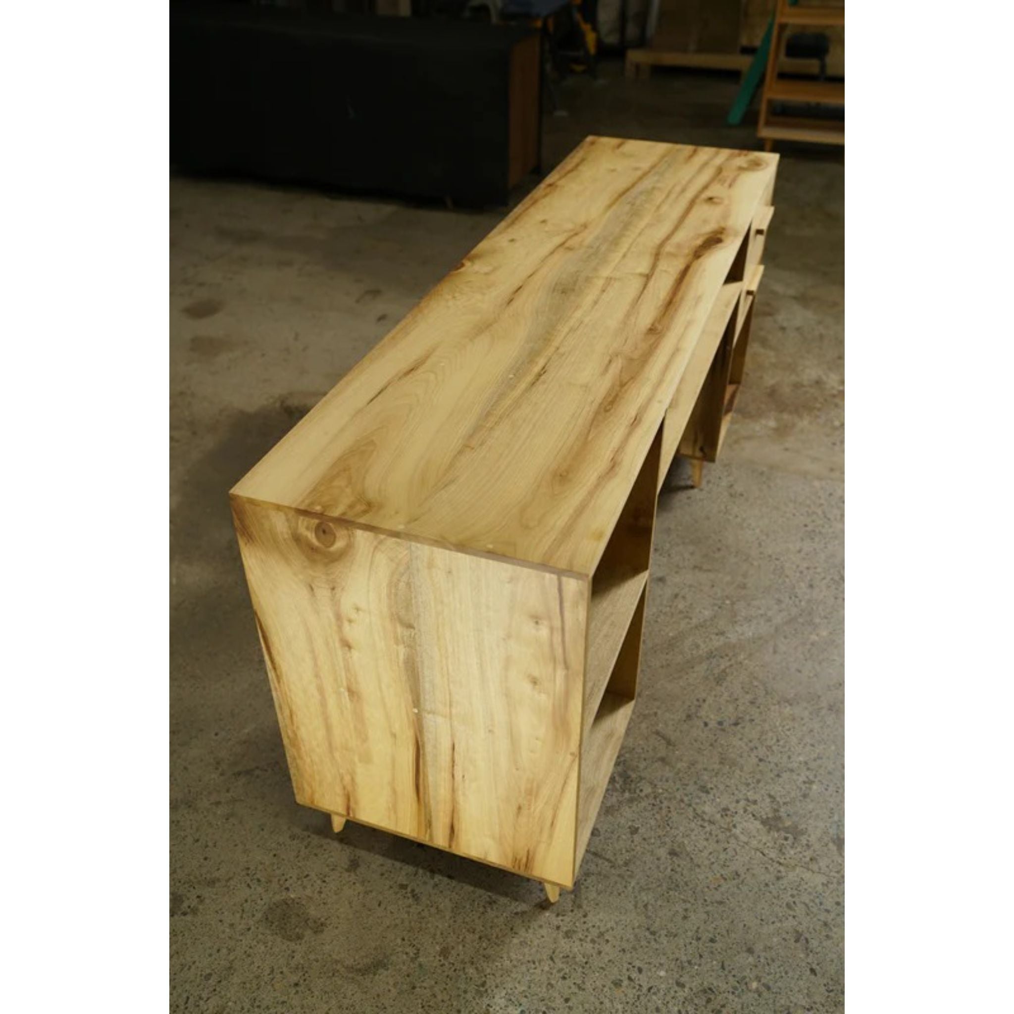 Bakewell Desk DK01 Top Left View by Tomfoolery Wood Co