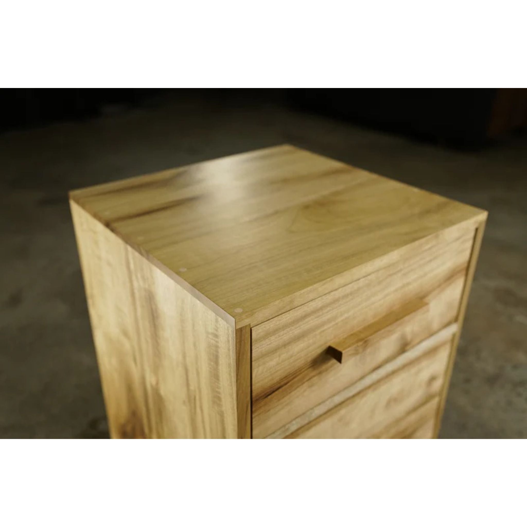 Bakewell Filing Cabinet CB09 Top Front View by Tomfoolery Wood Co