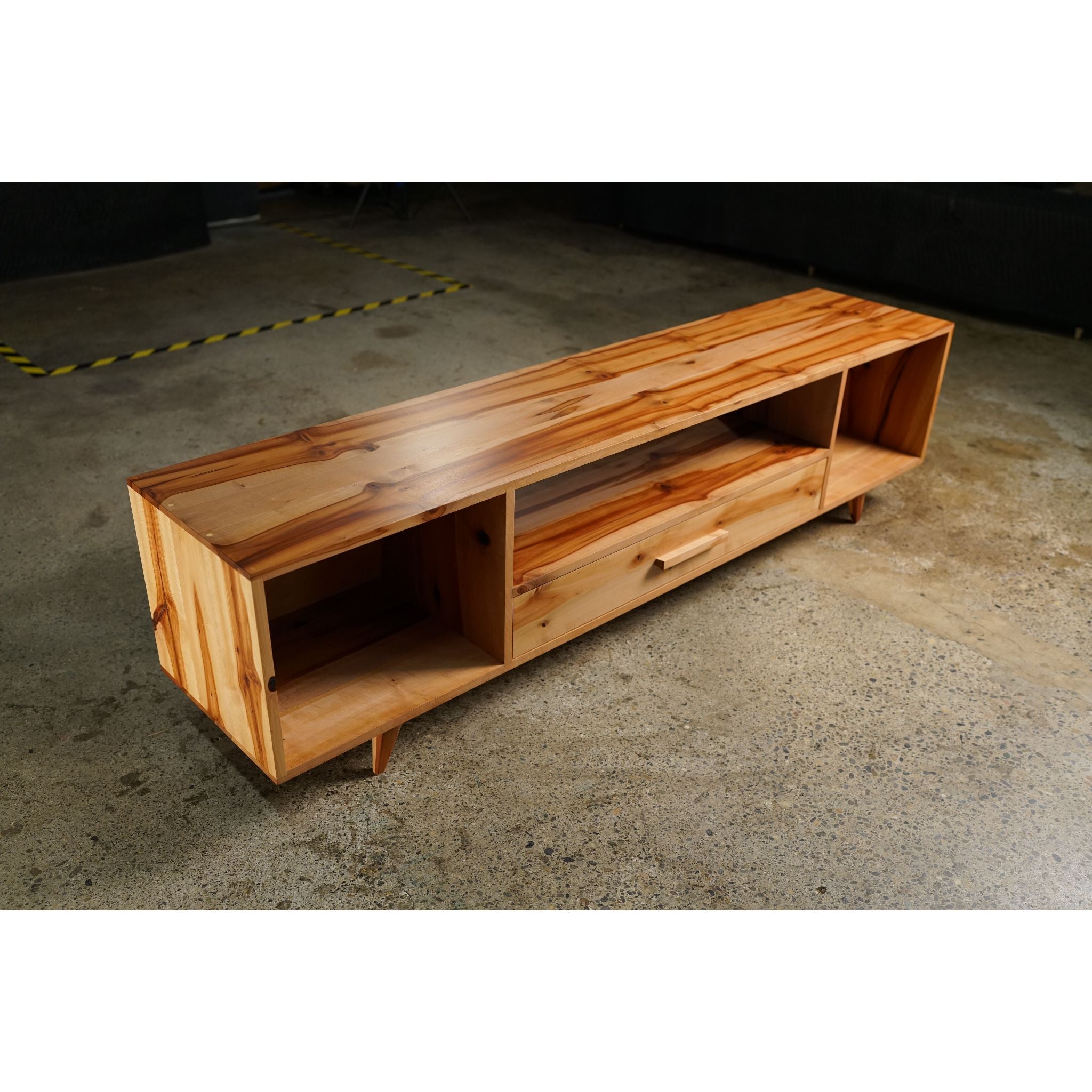 Bakewell Vinyl Console CN16 Full Front View by Tomfoolery Wood Co