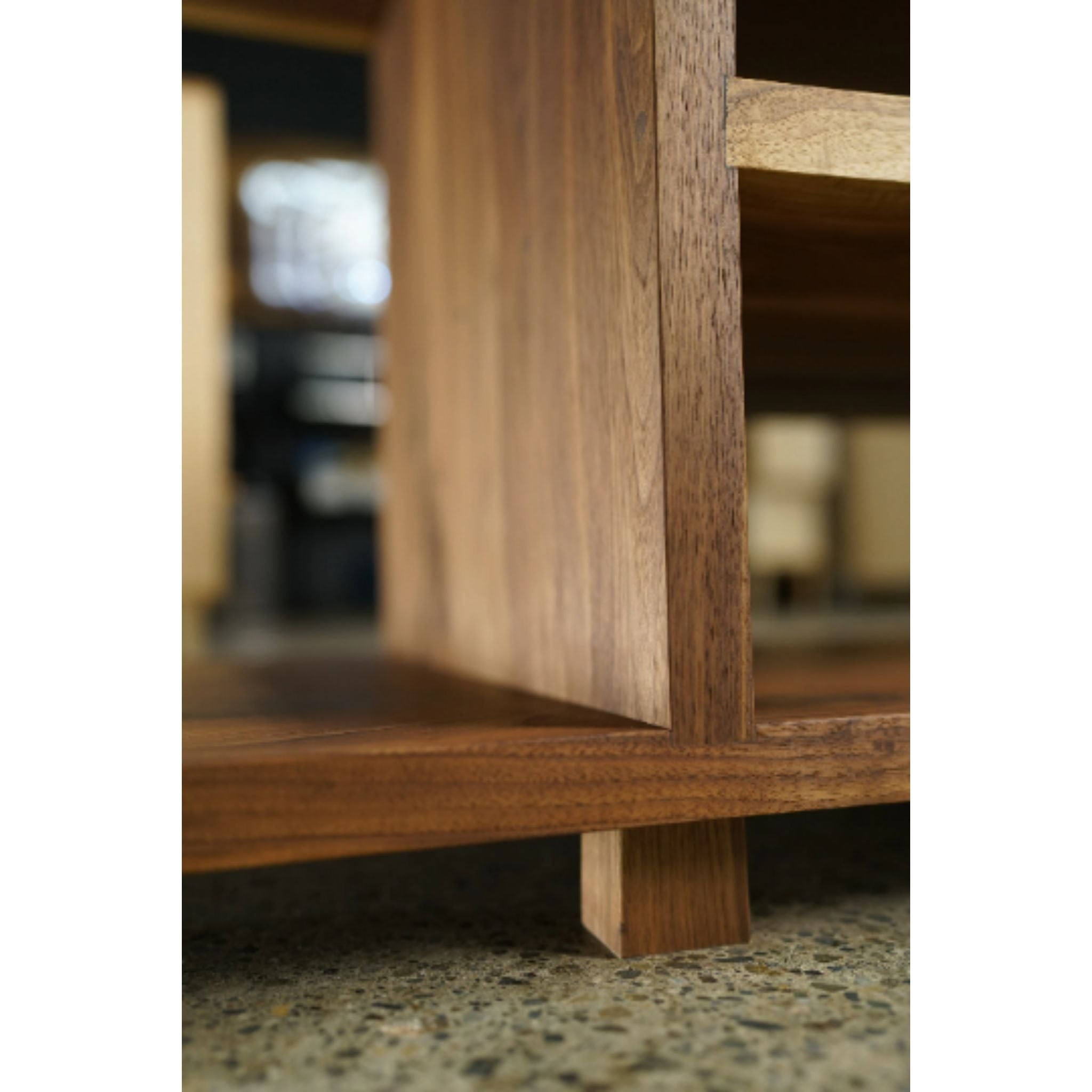 Batanian Console Table CN28 Bottom Closeup View by Tomfoolery Wood Co
