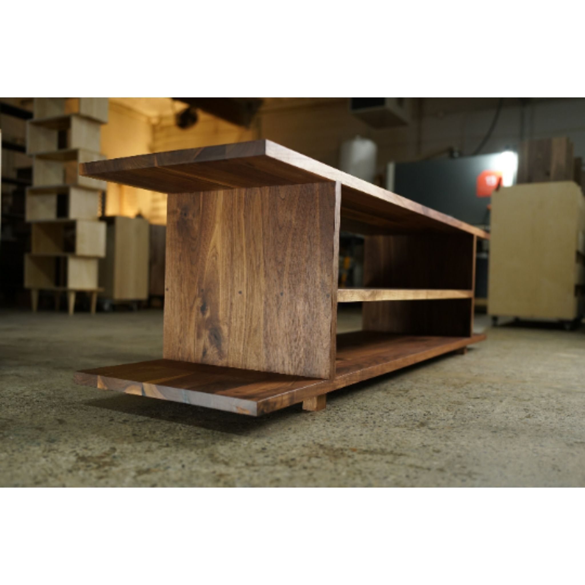 Batanian Console Table CN28 Left Side View by Tomfoolery Wood Co