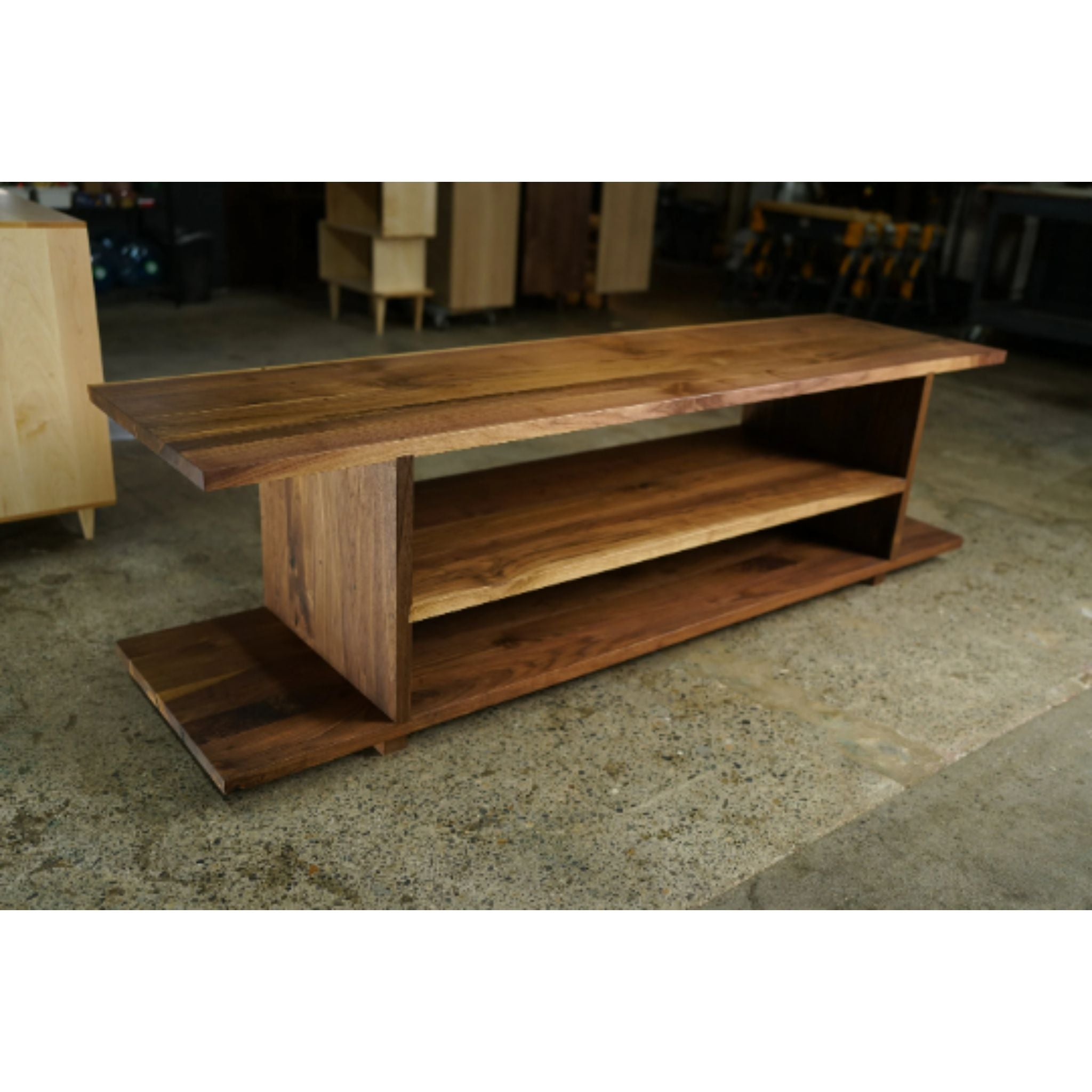 Batanian Console Table CN28 Top Side View by Tomfoolery Wood Co
