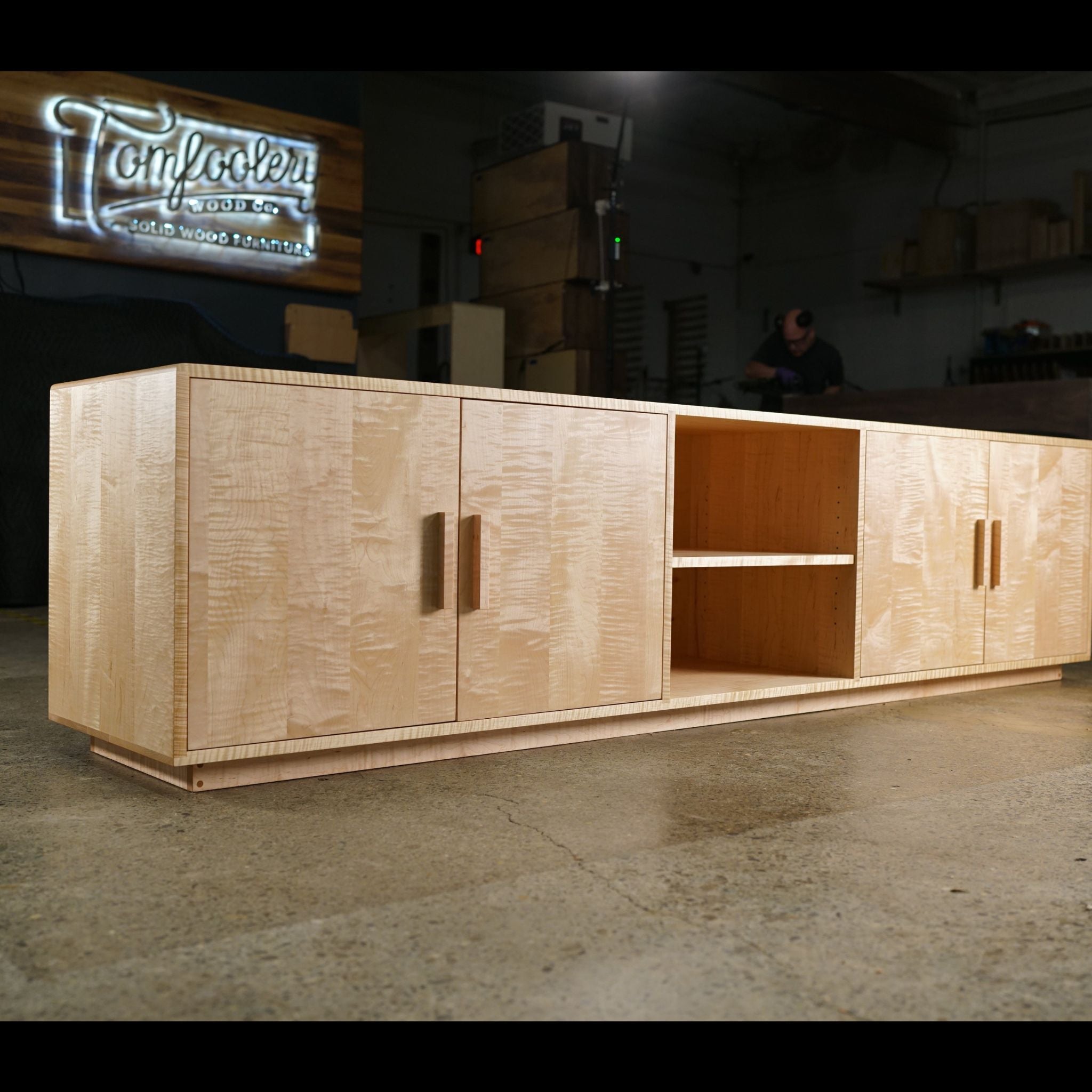 Bell Console 96W CN07 Full View by Tomfoolery Wood Co