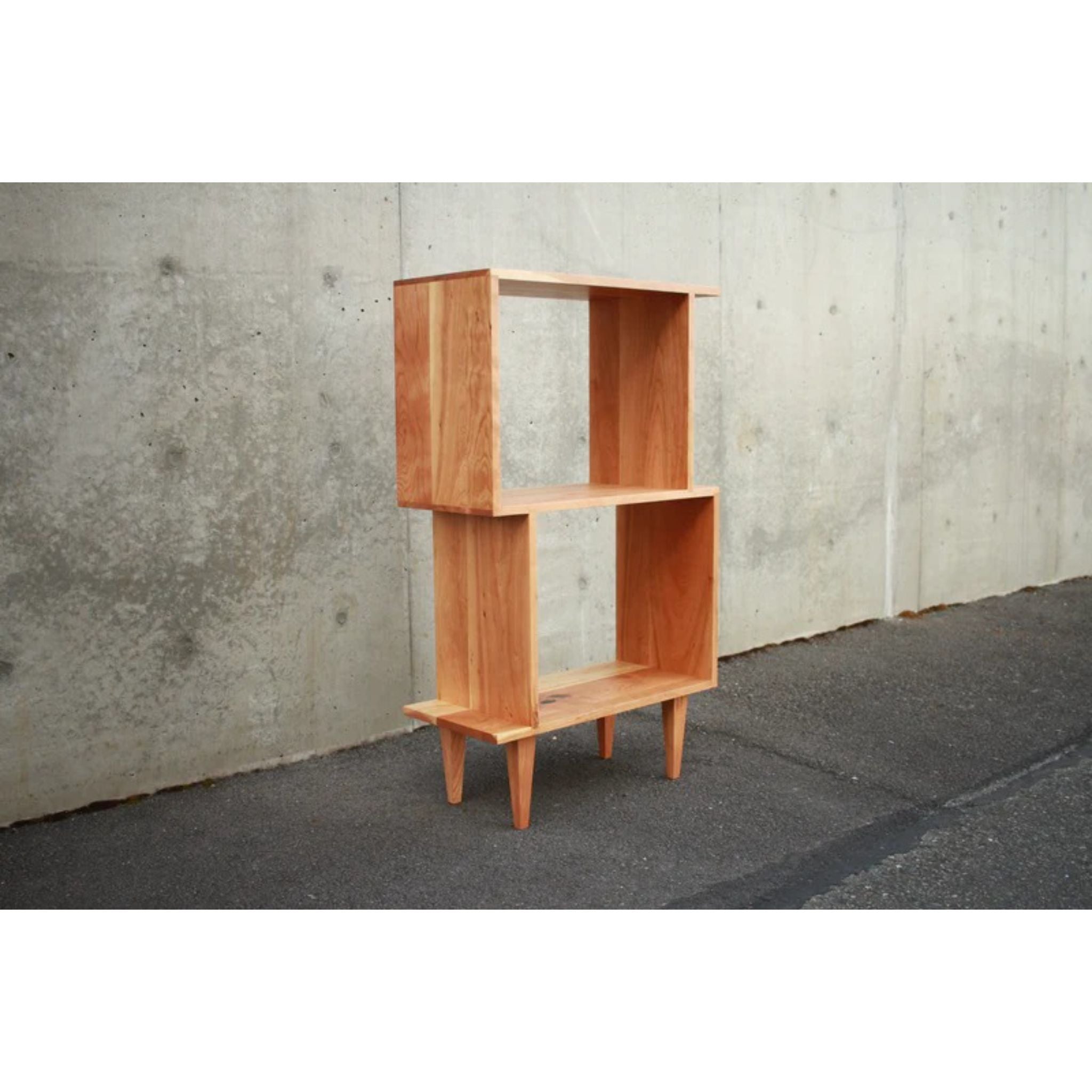 Boot Offstack Bookcase (TERTIARY) BC24 Full Side View by Tomfoolery Wood Co