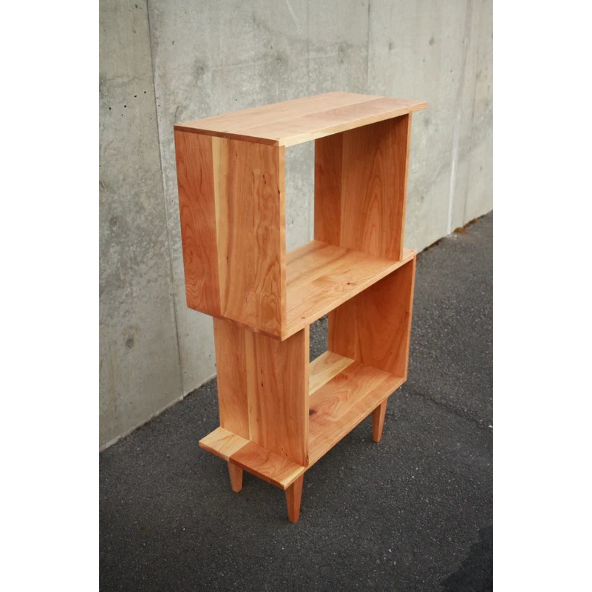 Boot Offstack Bookcase (TERTIARY) BC24 Side View by Tomfoolery Wood Co