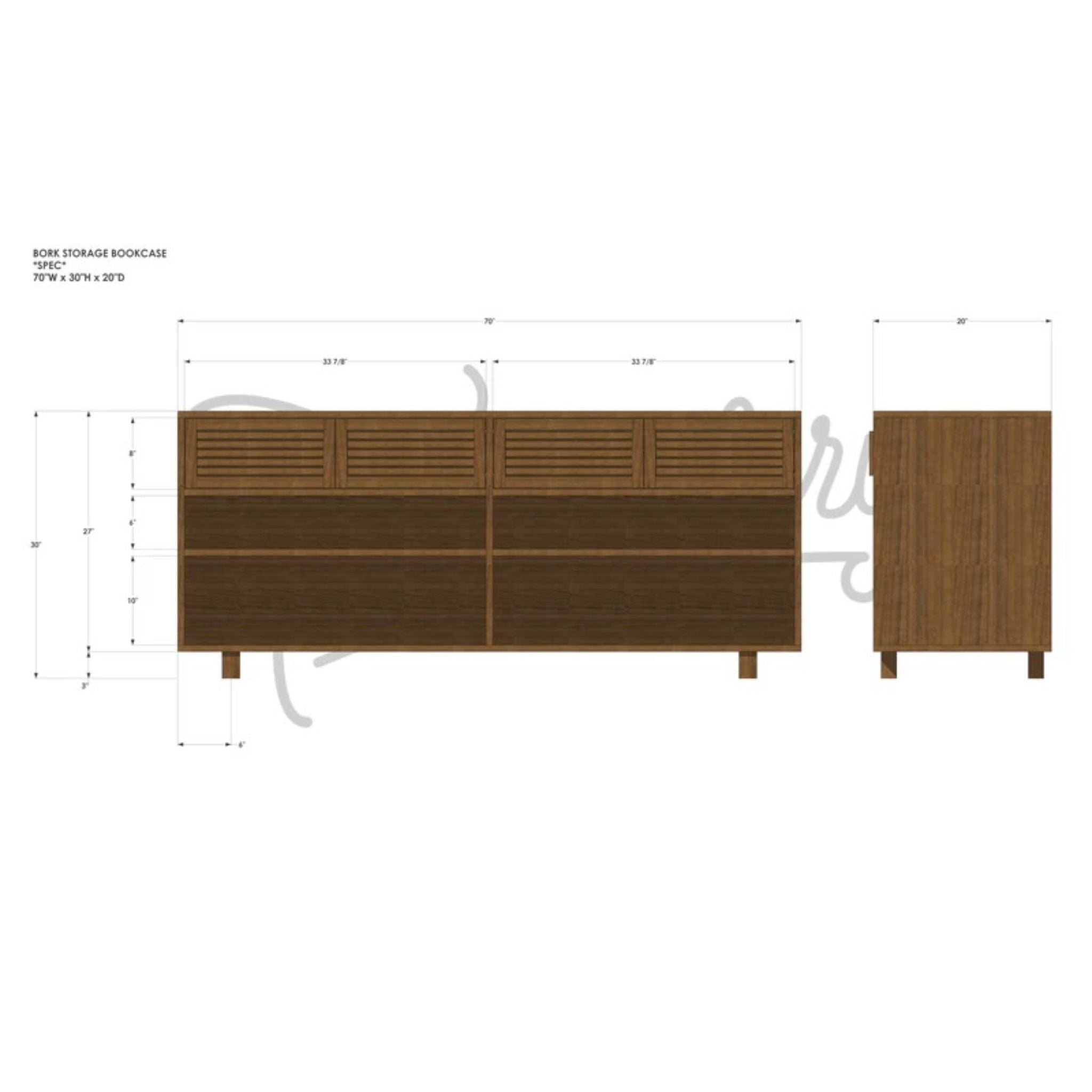 Bork Storage Console CN41 Dimensions by Tomfoolery Wood Co