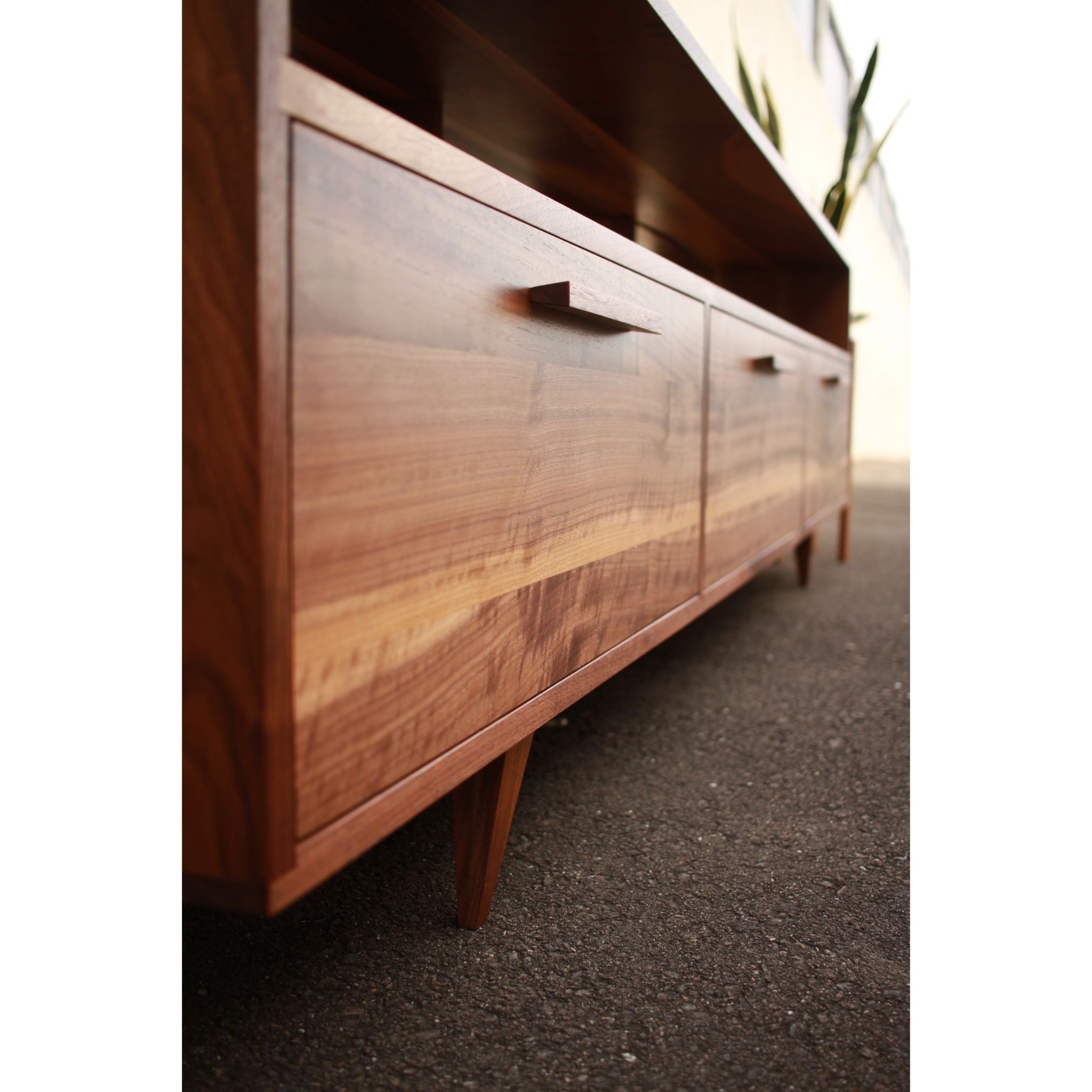 Brooklyn Console 2.0 CN46 Left Side Closeup View by Tomfoolery Wood Co