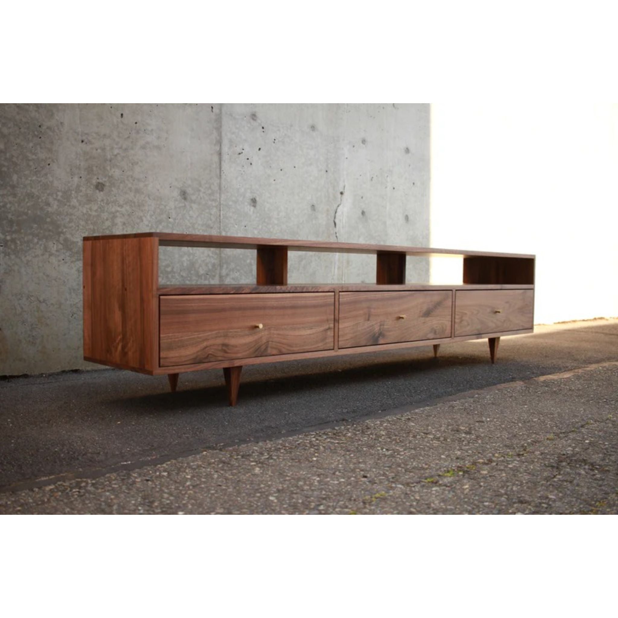 Brooklyn Console CN56 Front Left View by Tomfoolery Wood Co	