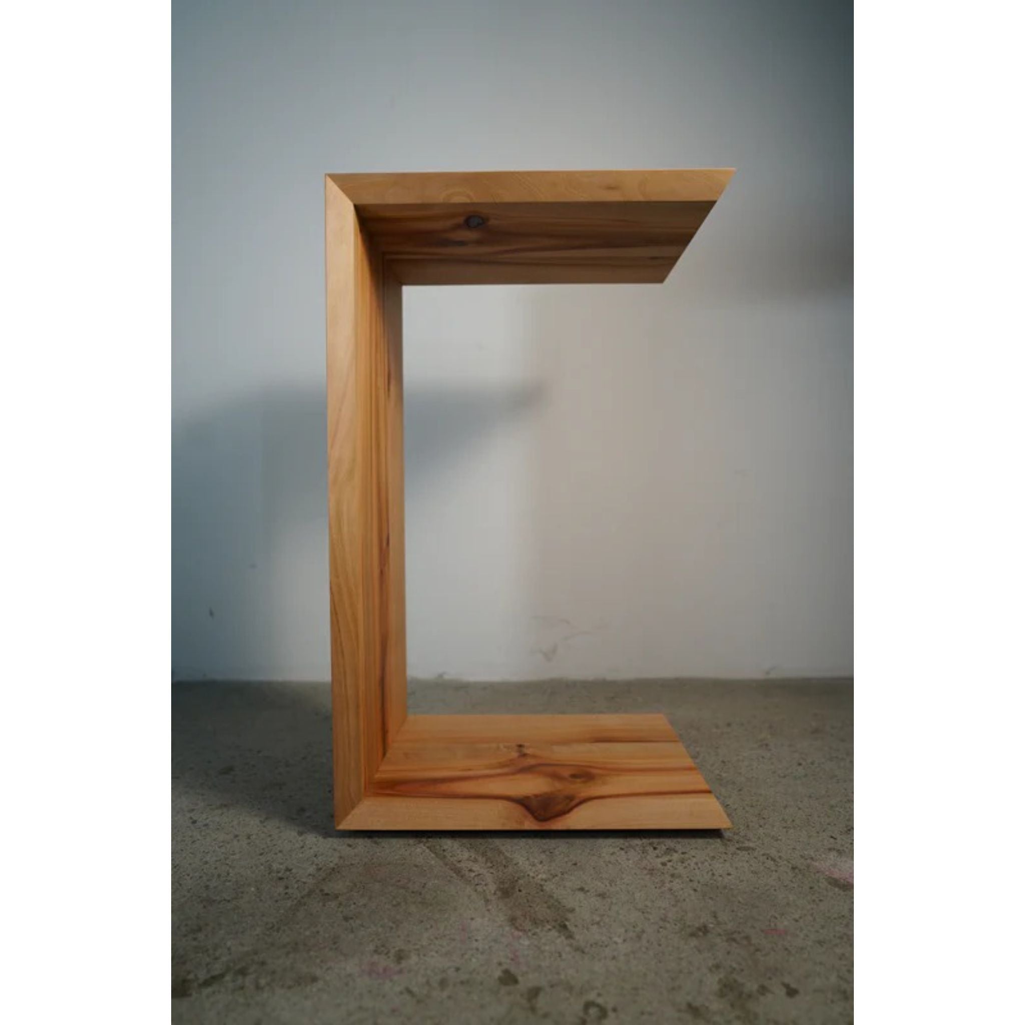 C-Table End Table TB02 Front View by Tomfoolery Wood Co