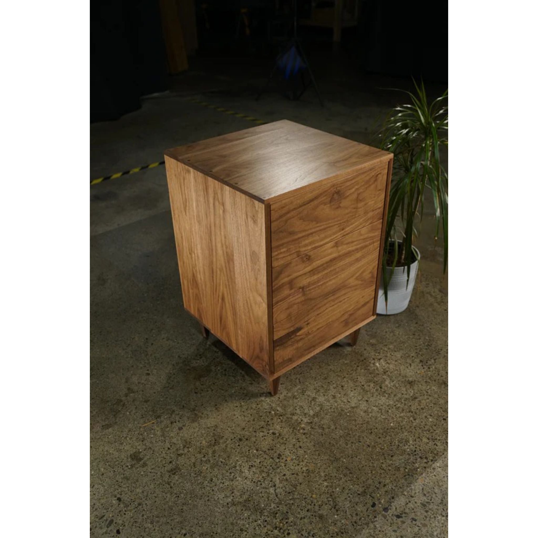 Chest of Drawers 3 Drawer DR10 Top Side View by Tomfoolery Wood Co