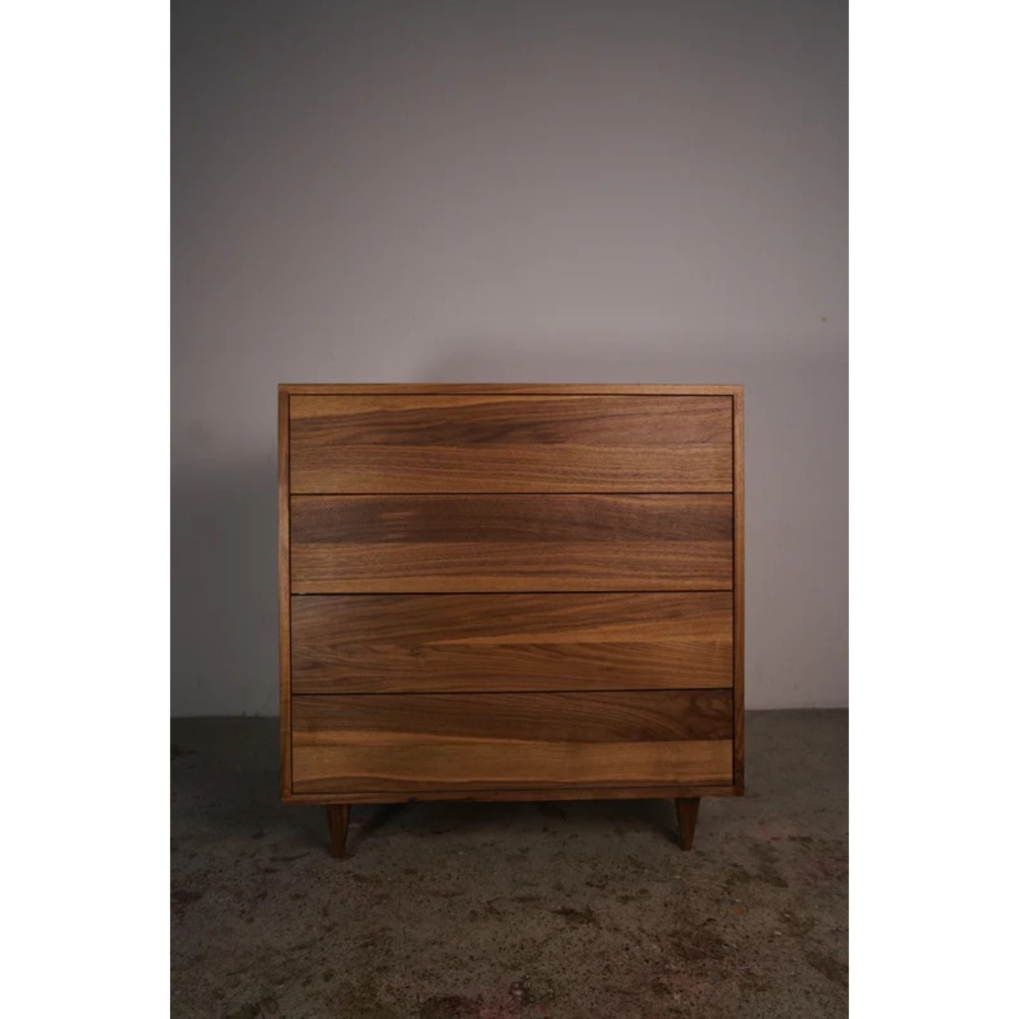 Chest of Drawers 4 Drawer DR08 Front View by Tomfoolery Wood Co