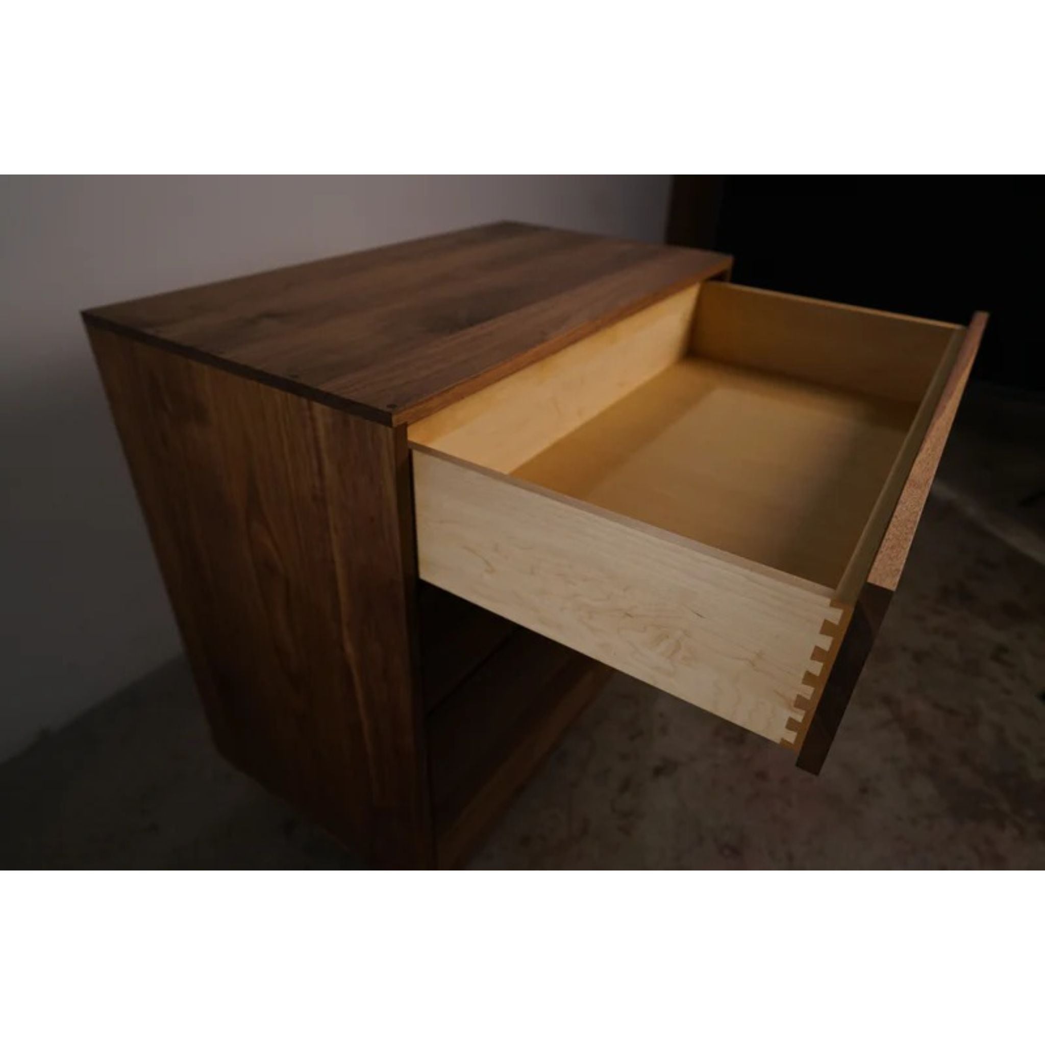 Chest of Drawers 4 Drawer DR08 Opened Drawer View by Tomfoolery Wood Co