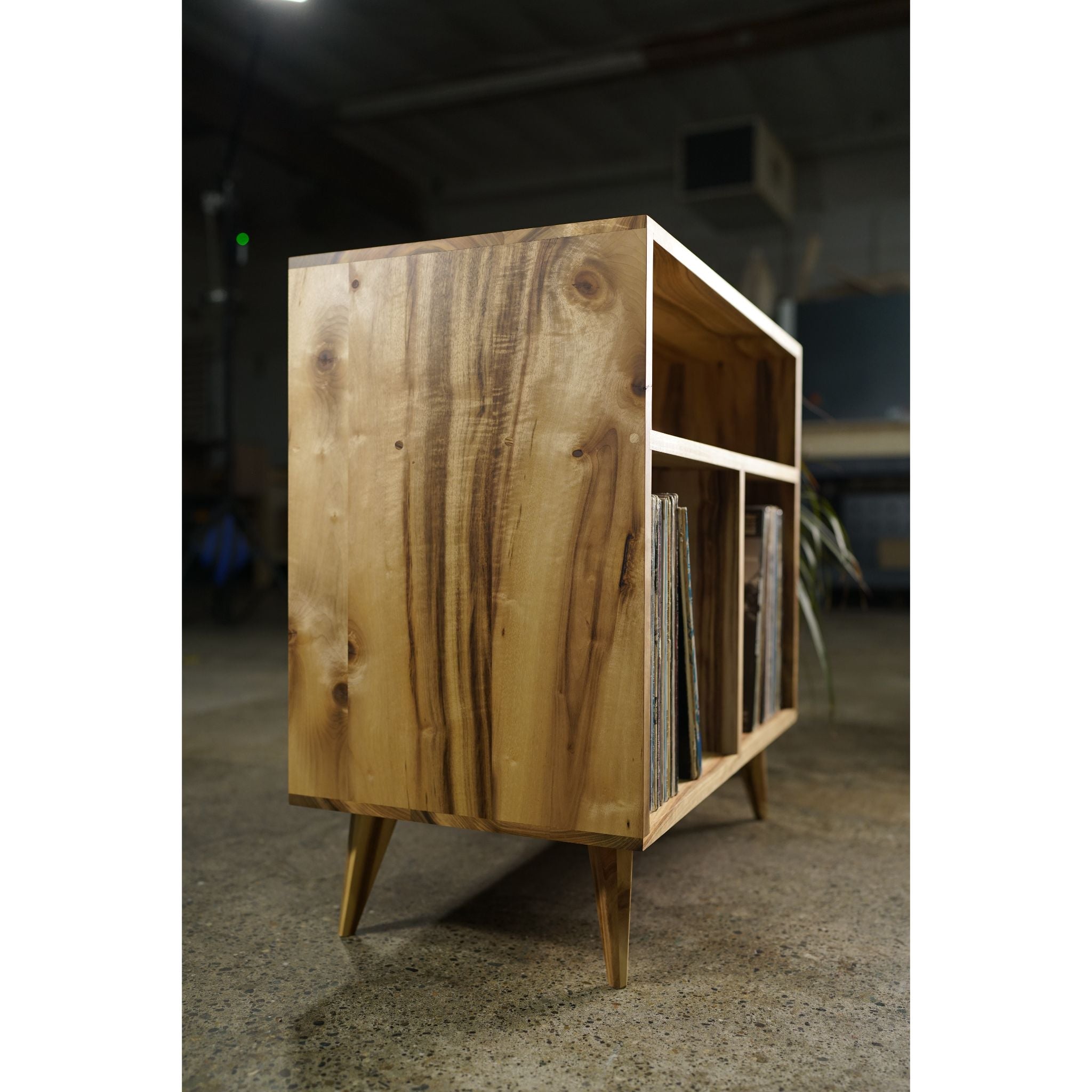 Corio Vinyl Console CN01 Left Side View 1 by Tomfoolery Wood Co