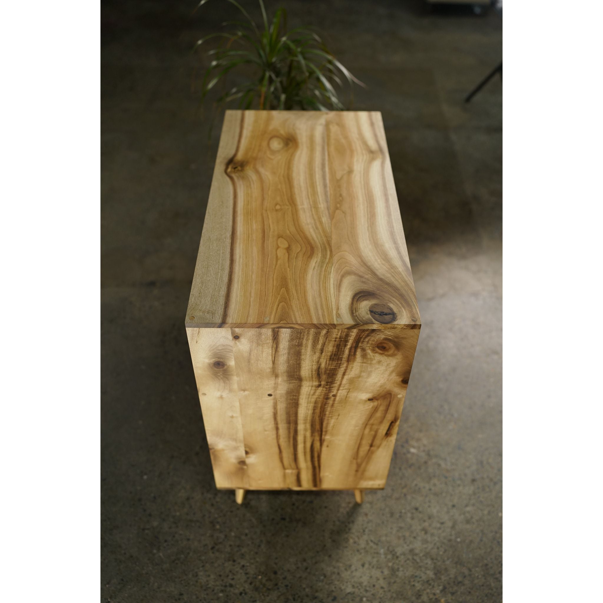 Corio Vinyl Console CN01 Top left Corner View by Tomfoolery Wood Co
