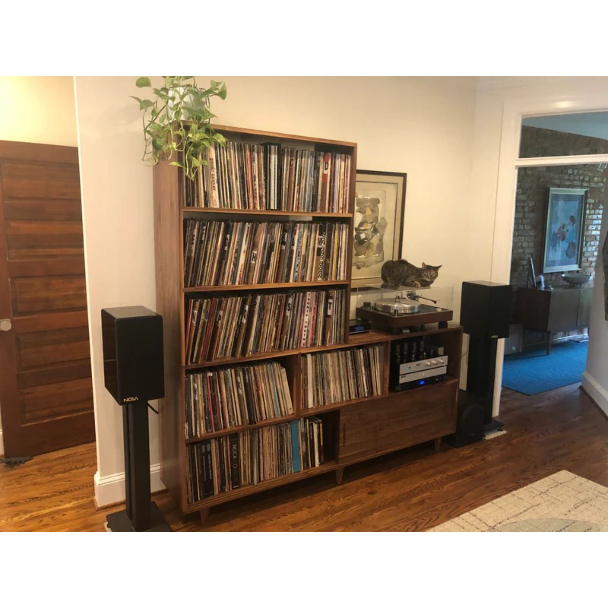 Danielson Vinyl Console CN96 In Room View by Tomfoolery Wood Co