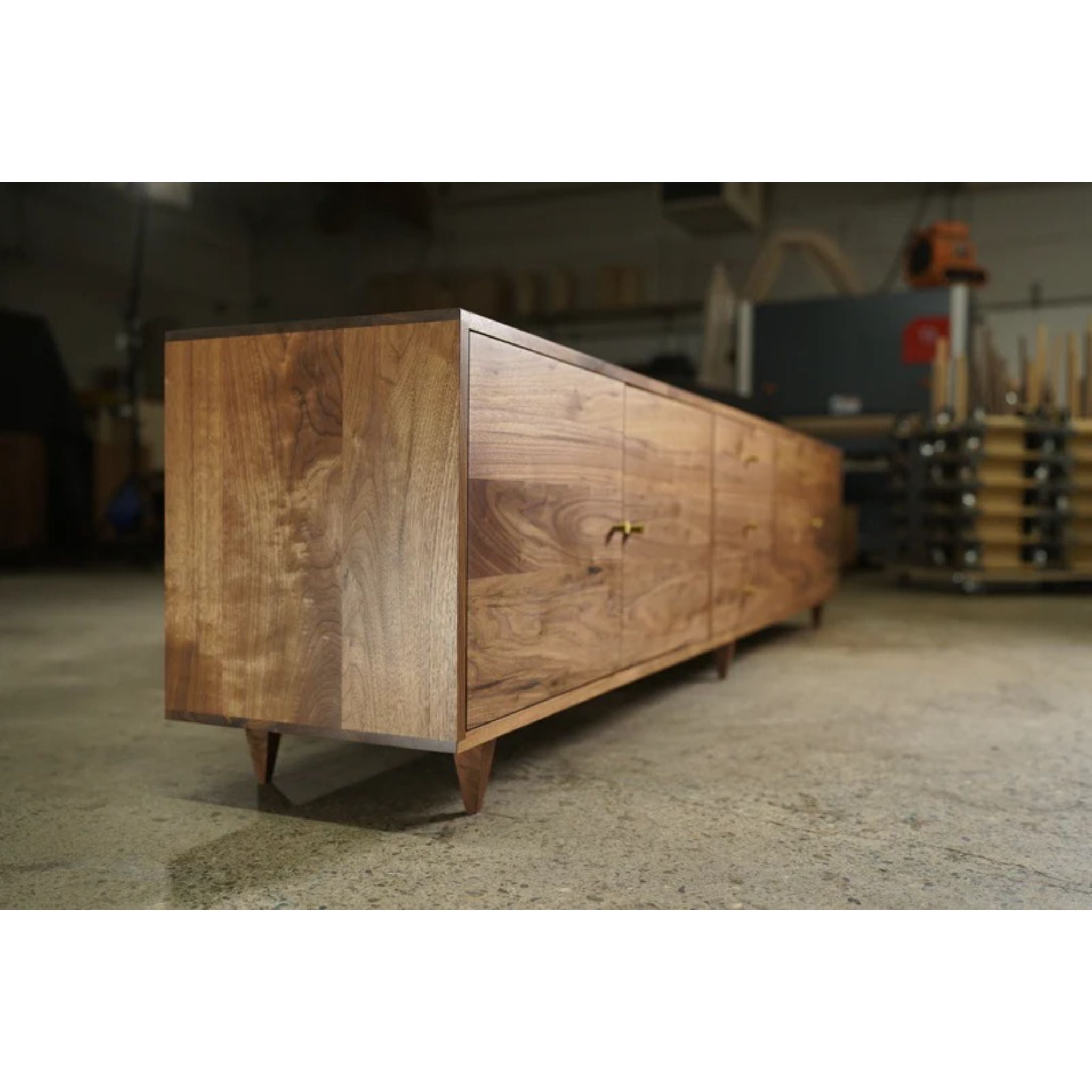 Danish Modern Console 100 W CN21 Left Side View by Tomfoolery Wood Co