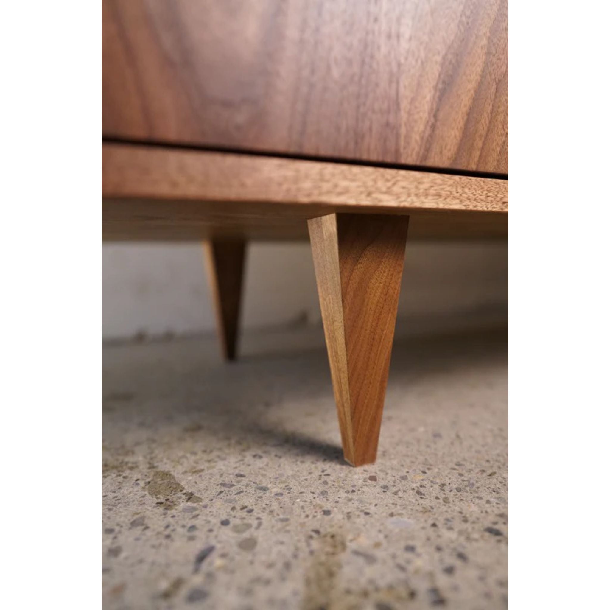 Danish Modern Console 5 Drawer 60 W CN40 Bottom View by Tomfoolery Wood Co