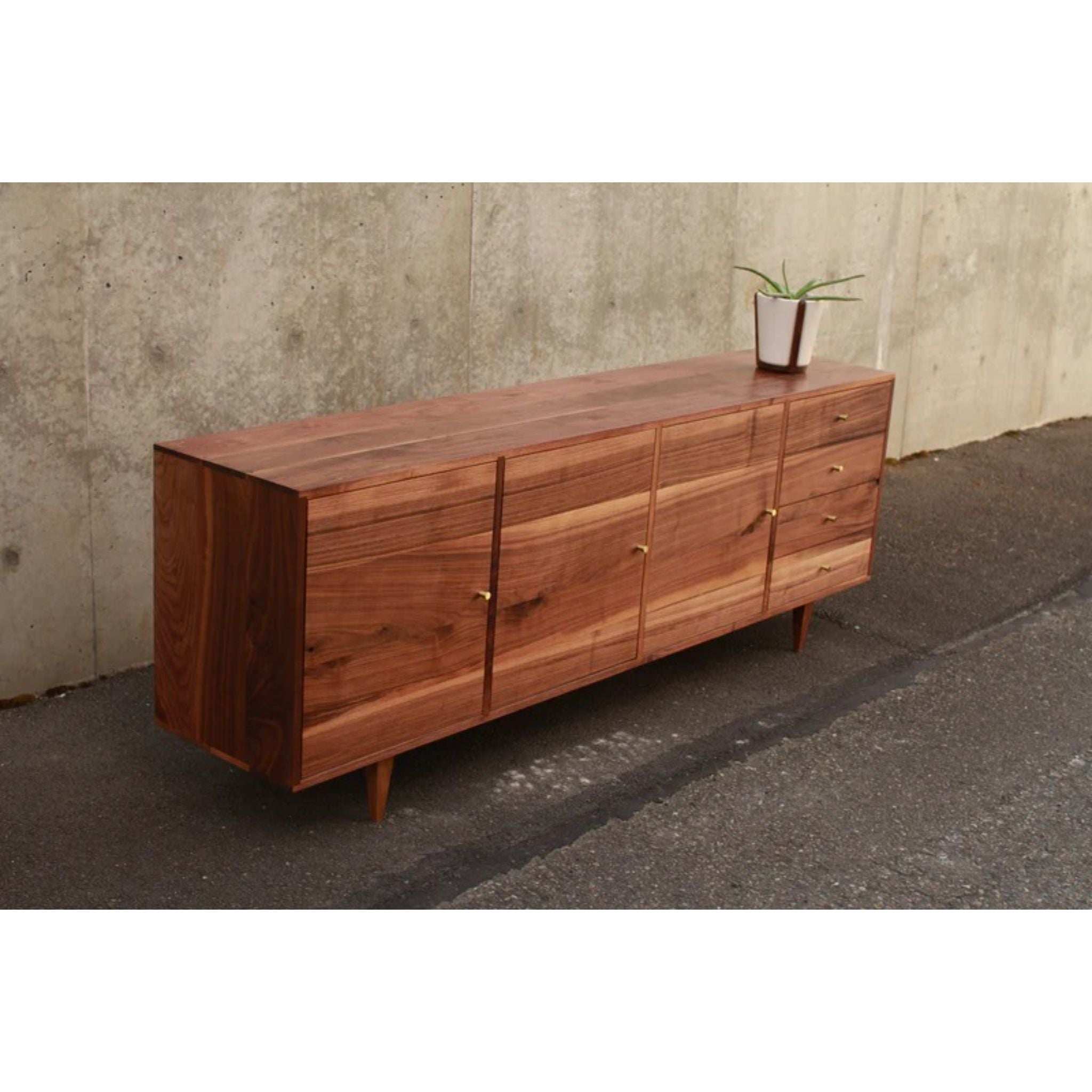 Danish Modern Console CN34 Top Left View by Tomfoolery Wood Co
