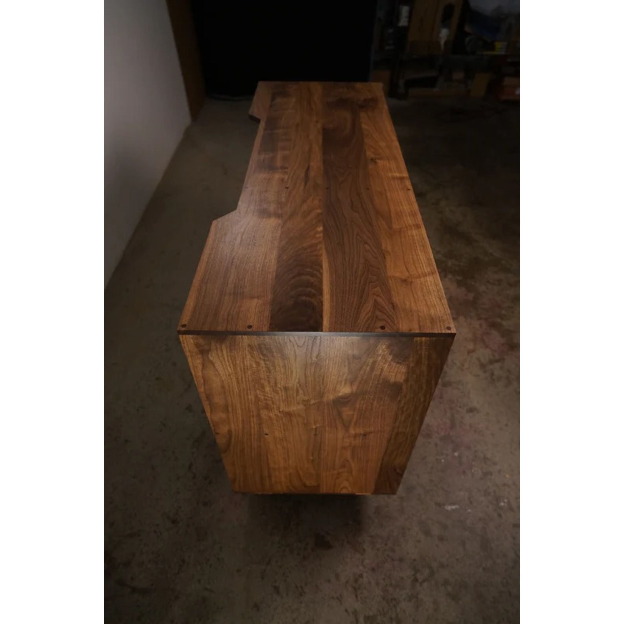 Davids Media Console 55 W CN39 Top Left Corner View by Tomfoolery Wood Co