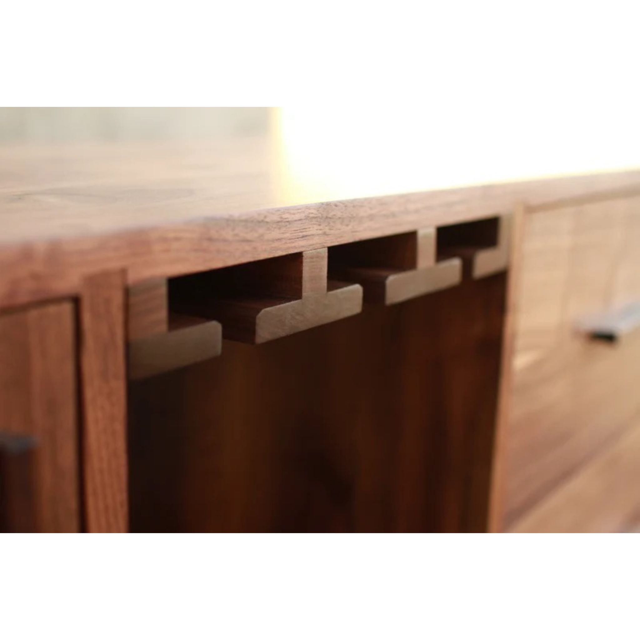 Davis Wine Bar BR09 Top Closeup View by Tomfoolery Wood Co
