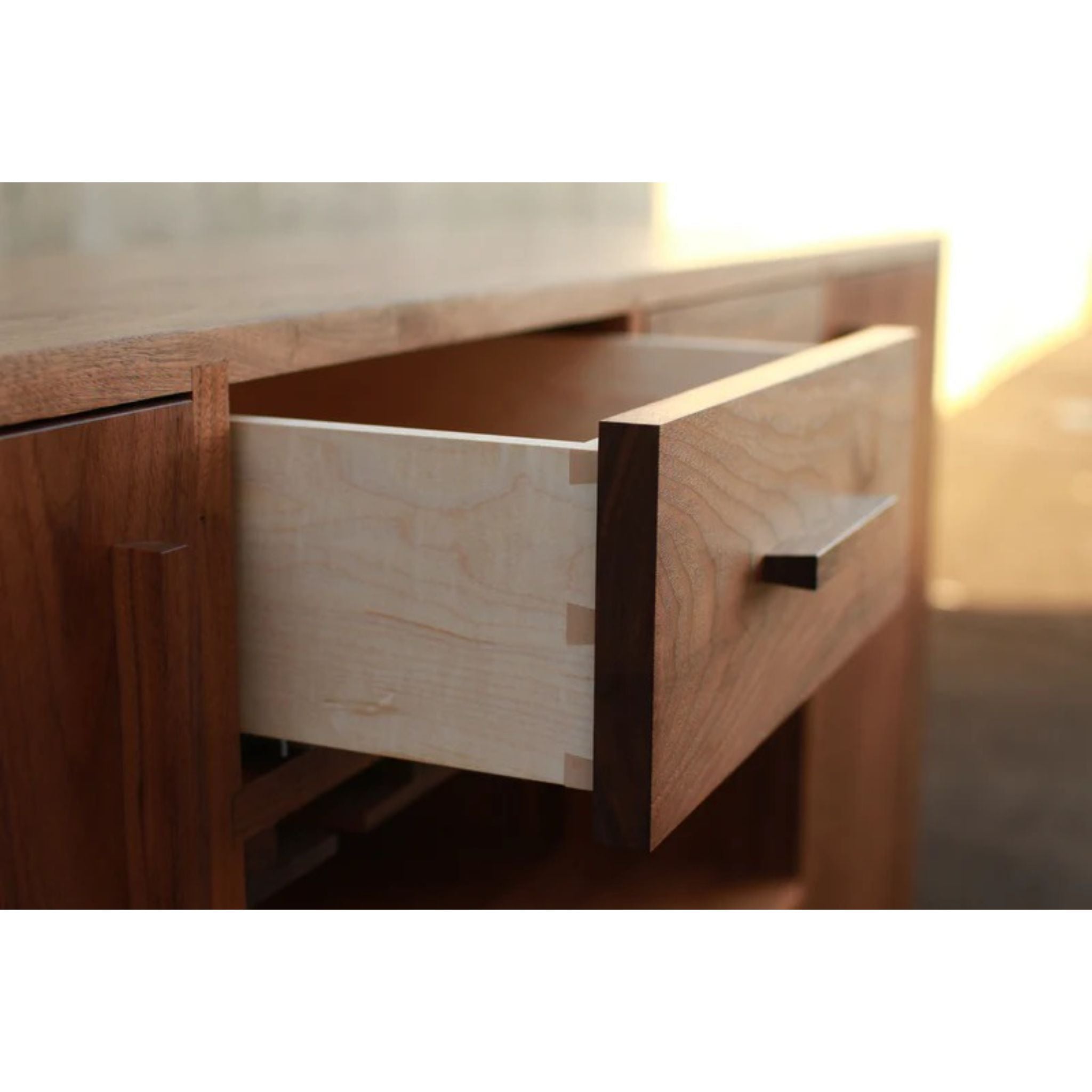 Deller Wine Bar BR11 Opened Drawer View by Tomfoolery Wood Co