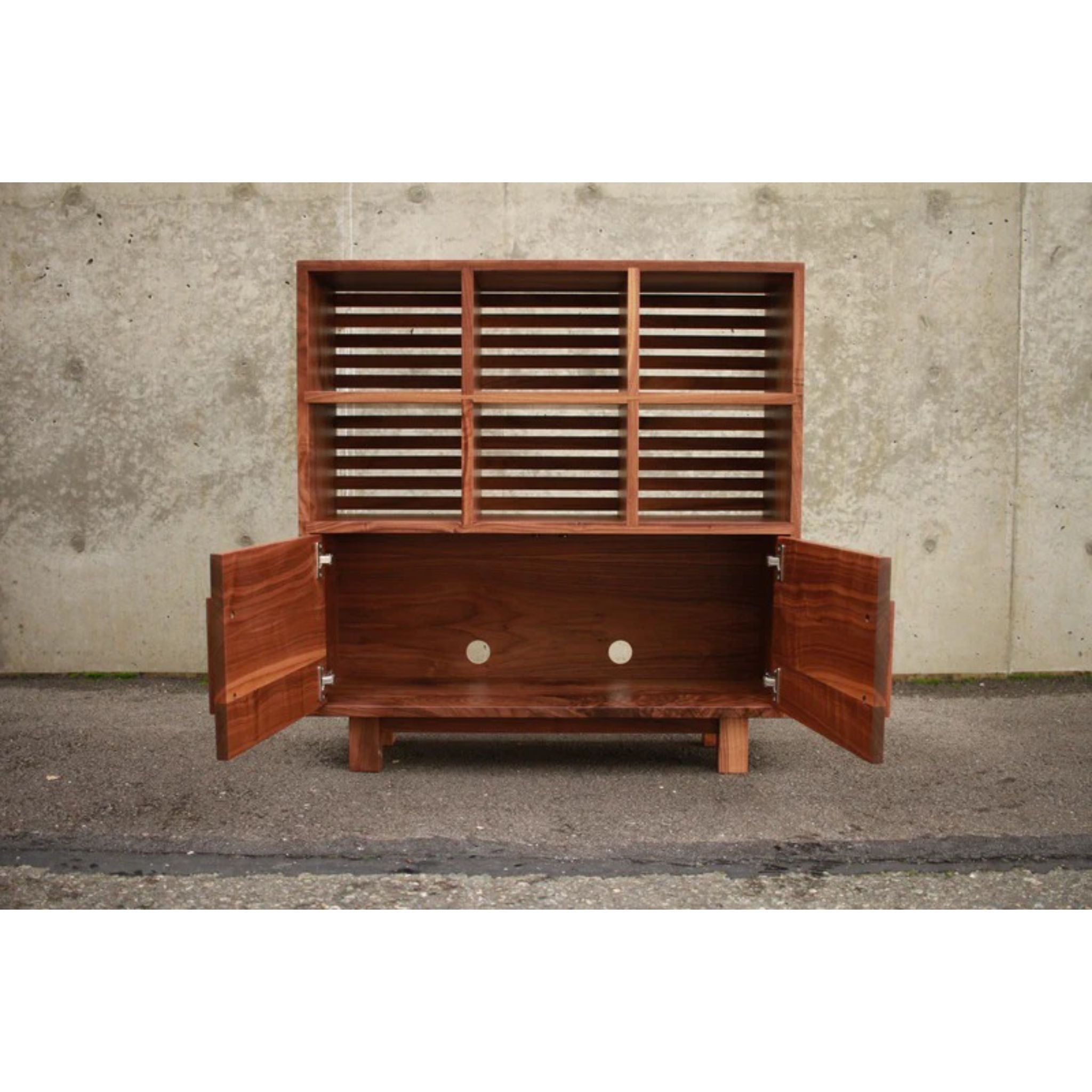 Display Cabinet CB05 Front View by Tomfoolery Wood Co
