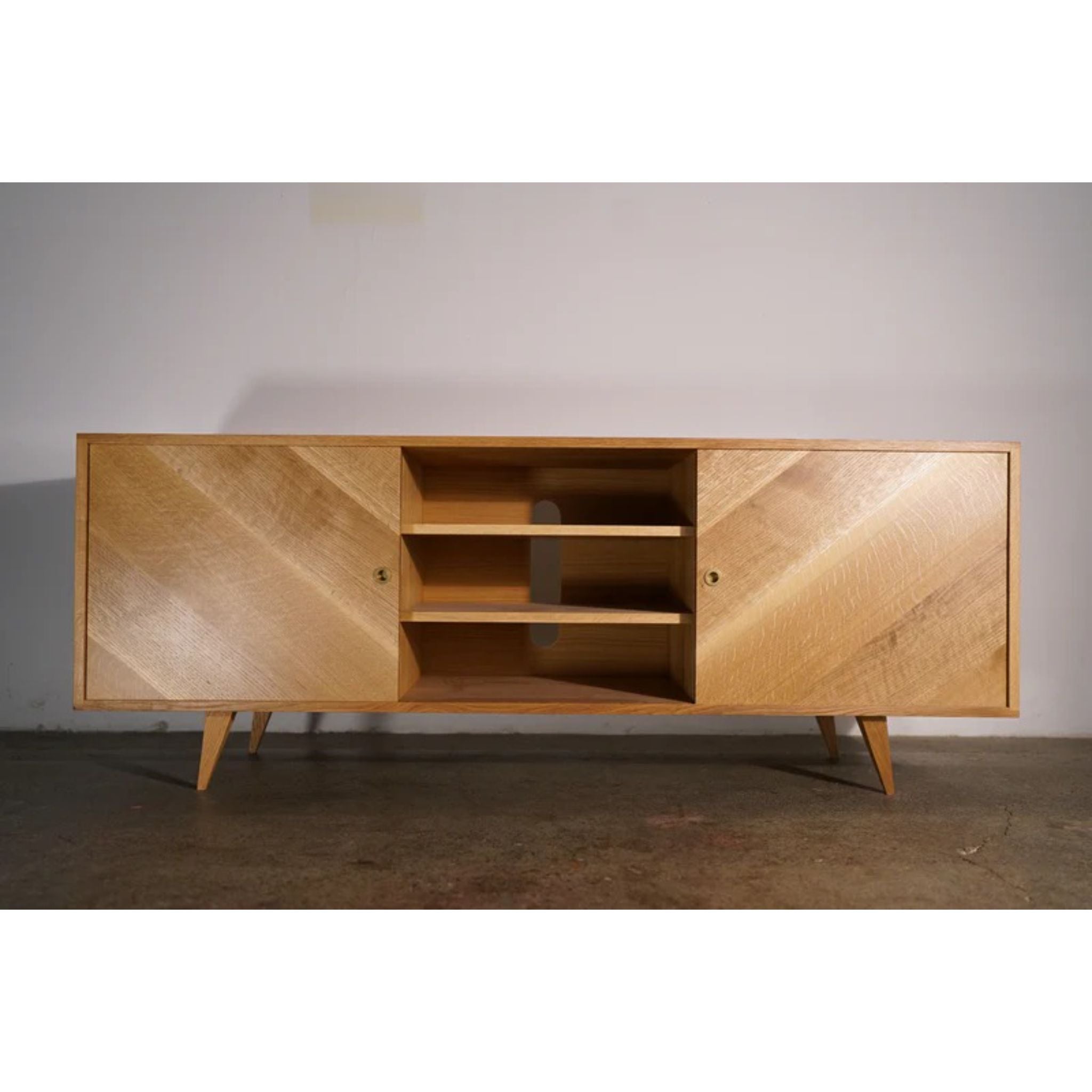 Dutzer Console CN65 Front View by Tomfoolery Wood Co