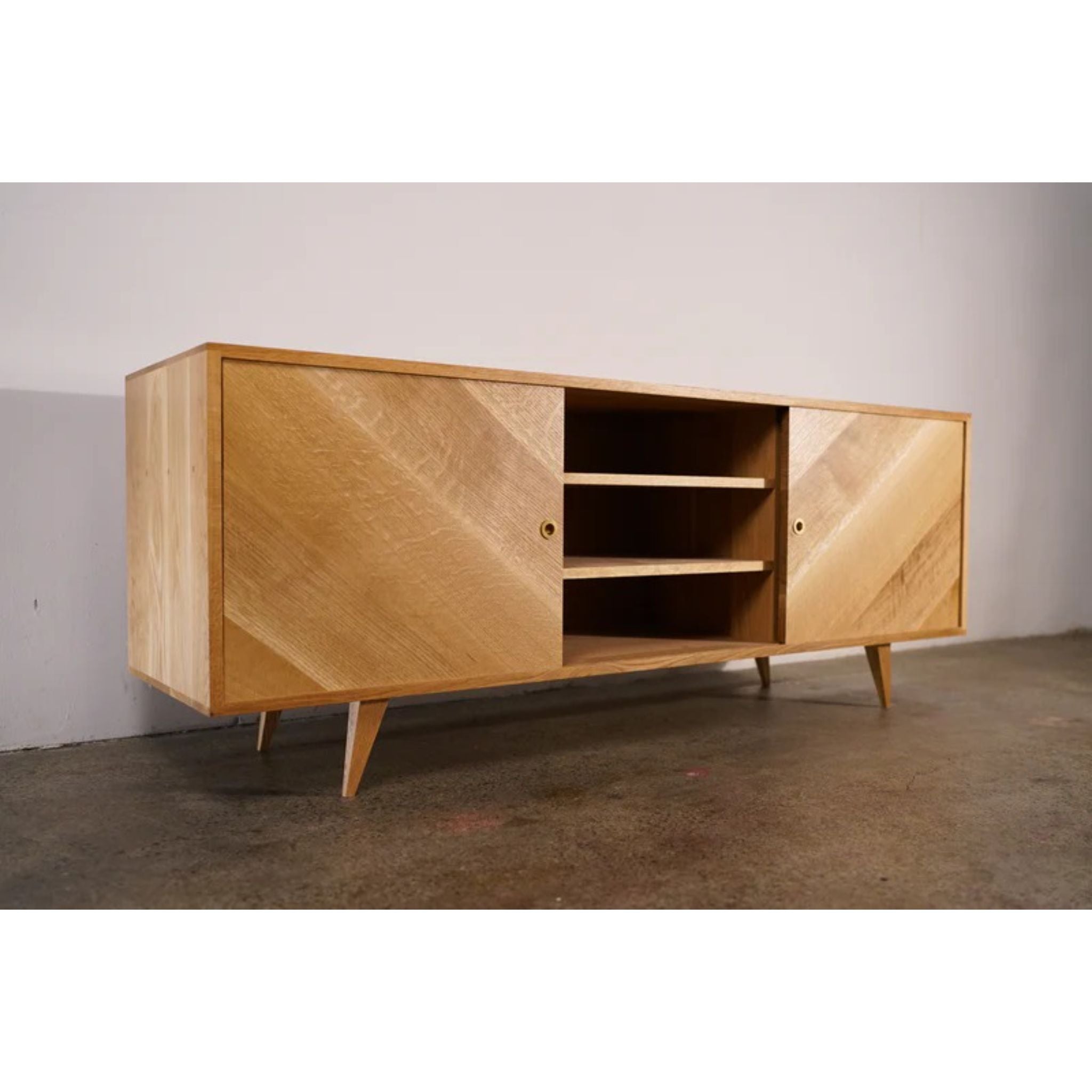 Dutzer Console CN65 Side View by Tomfoolery Wood Co