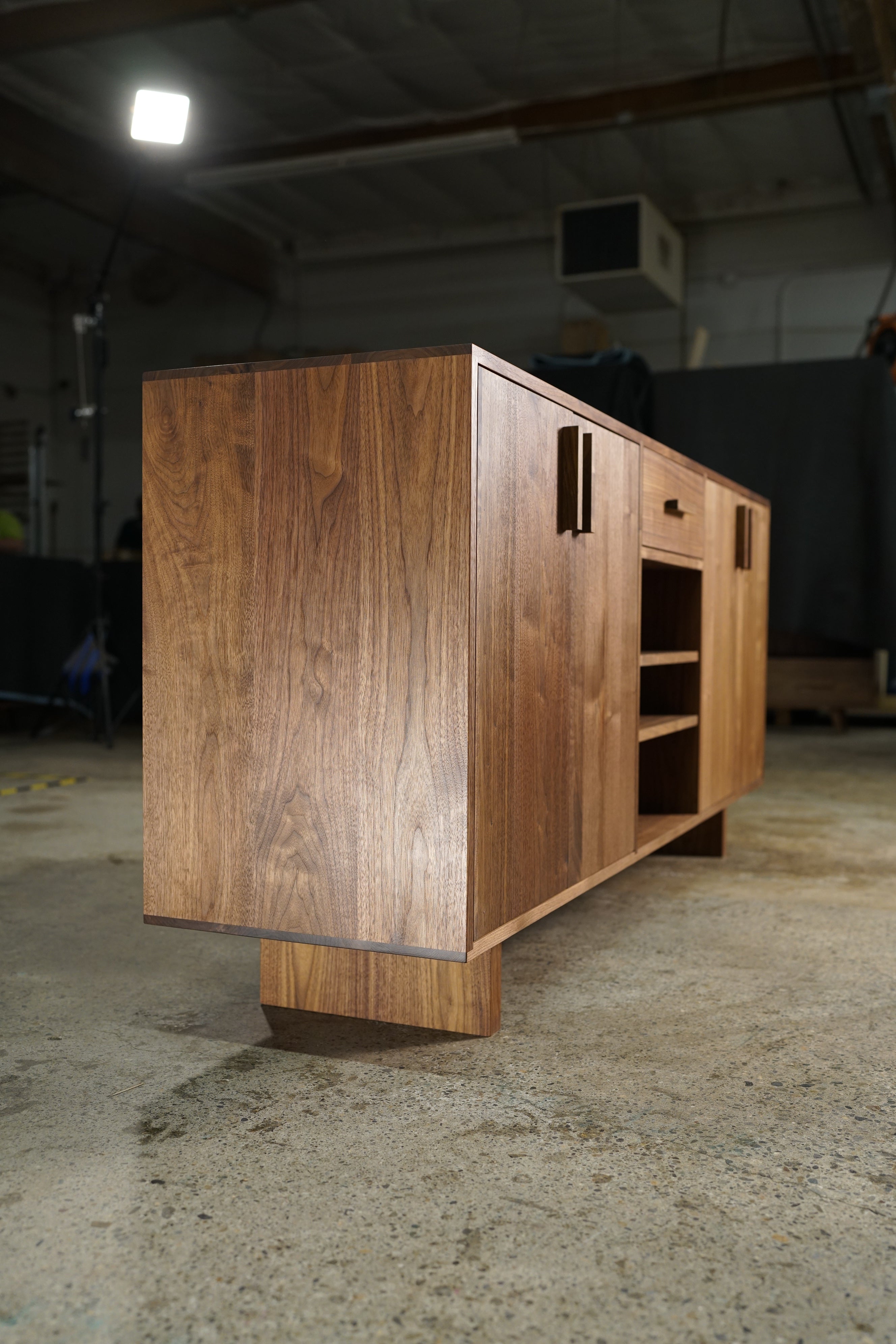 Elwell Buffet 1 Drawer CN18 Left Side View by Tomfoolery Wood Co