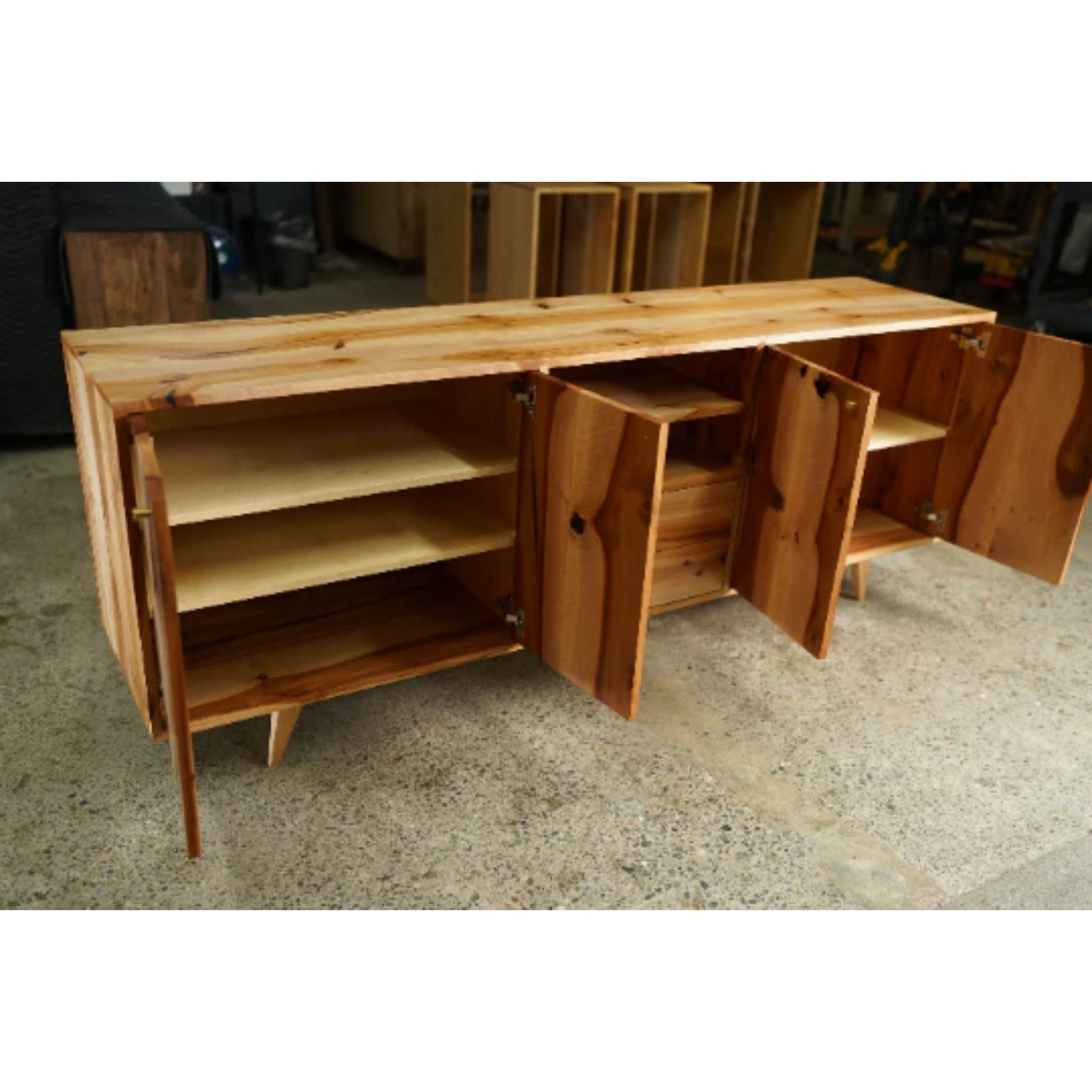 Elwell Buffet CN58 Opened Doors View by Tomfoolery Wood Co