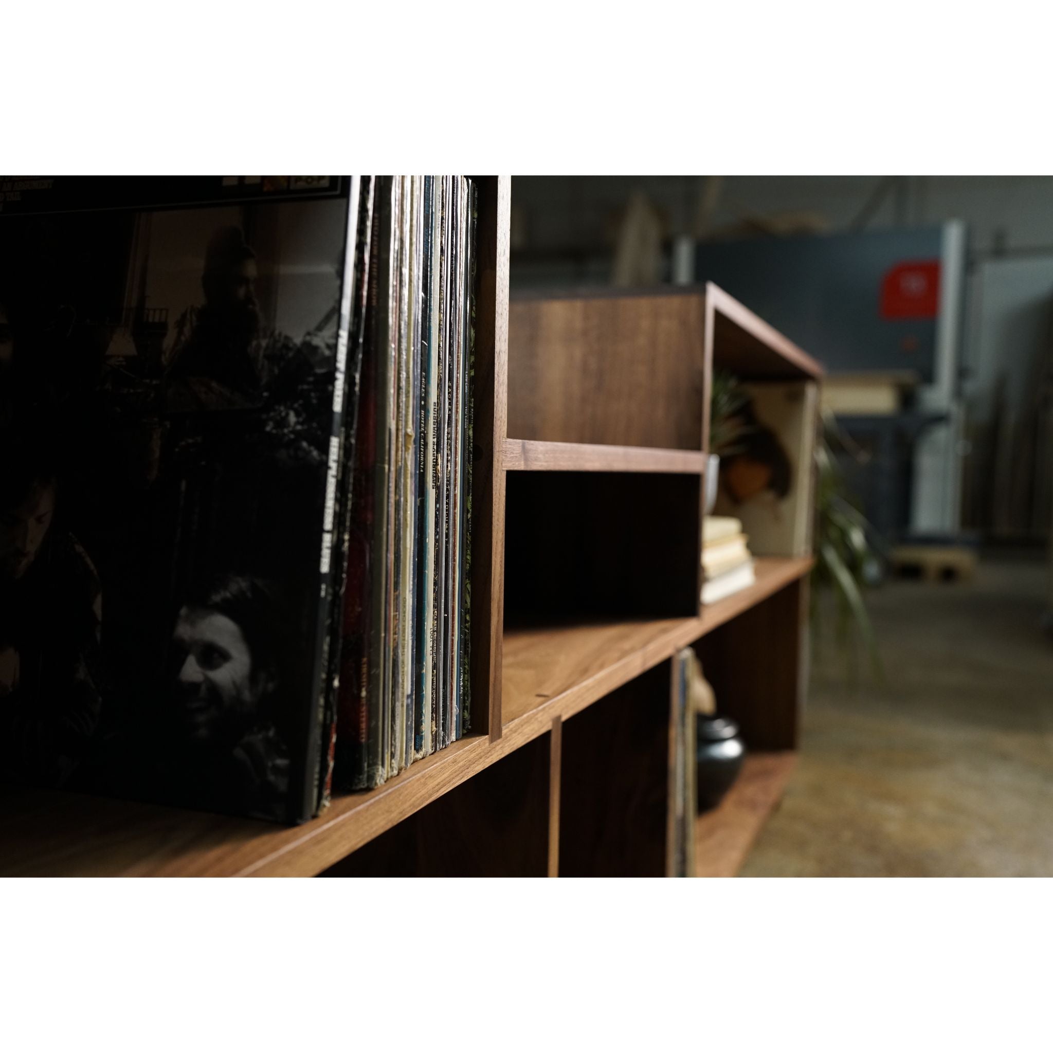 Emerson Vinyl Console Alt1 CN13 Left  Closeup View by Tomfoolery Wood Co