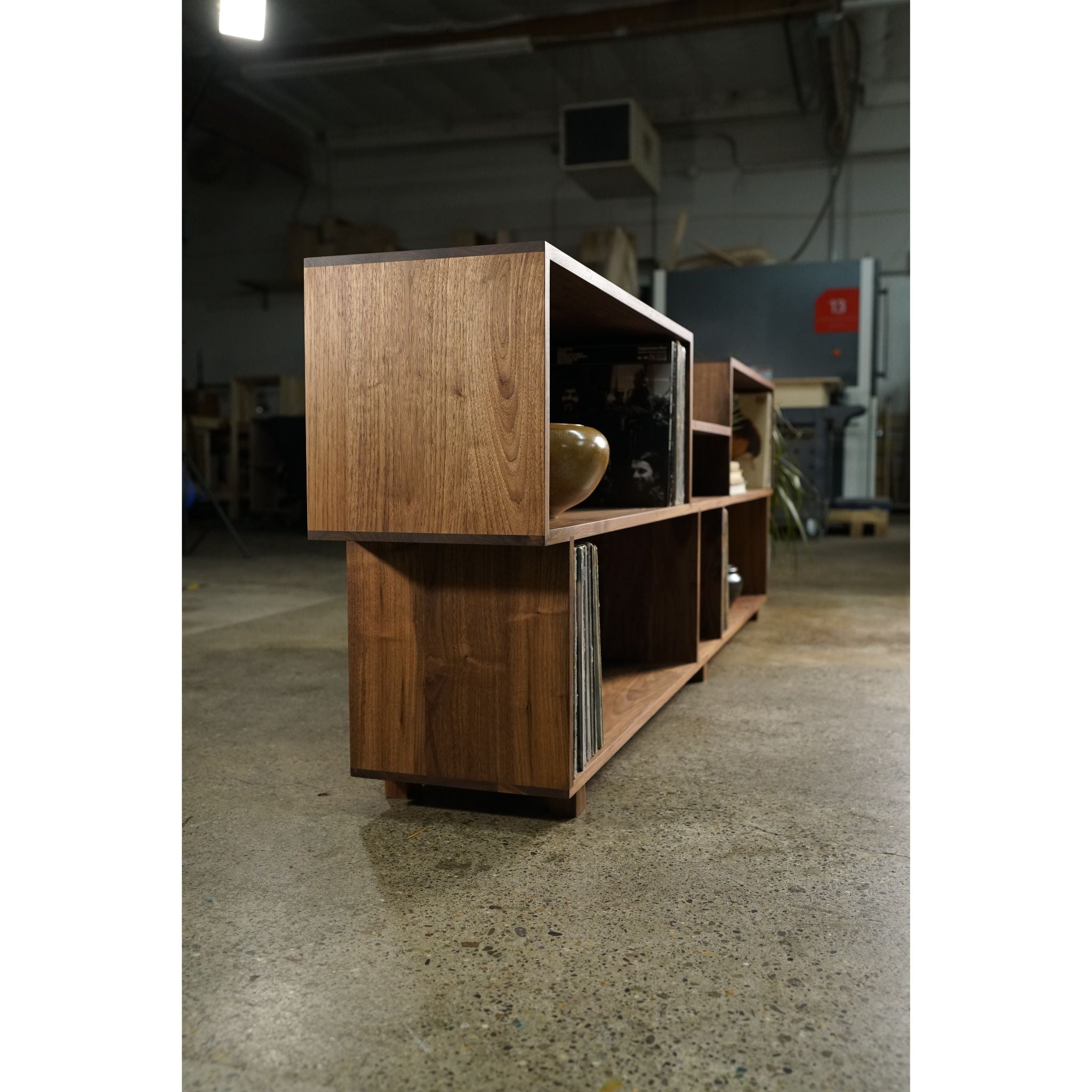 Emerson Vinyl Console Alt1 CN13 Left Corner View by Tomfoolery Wood Co