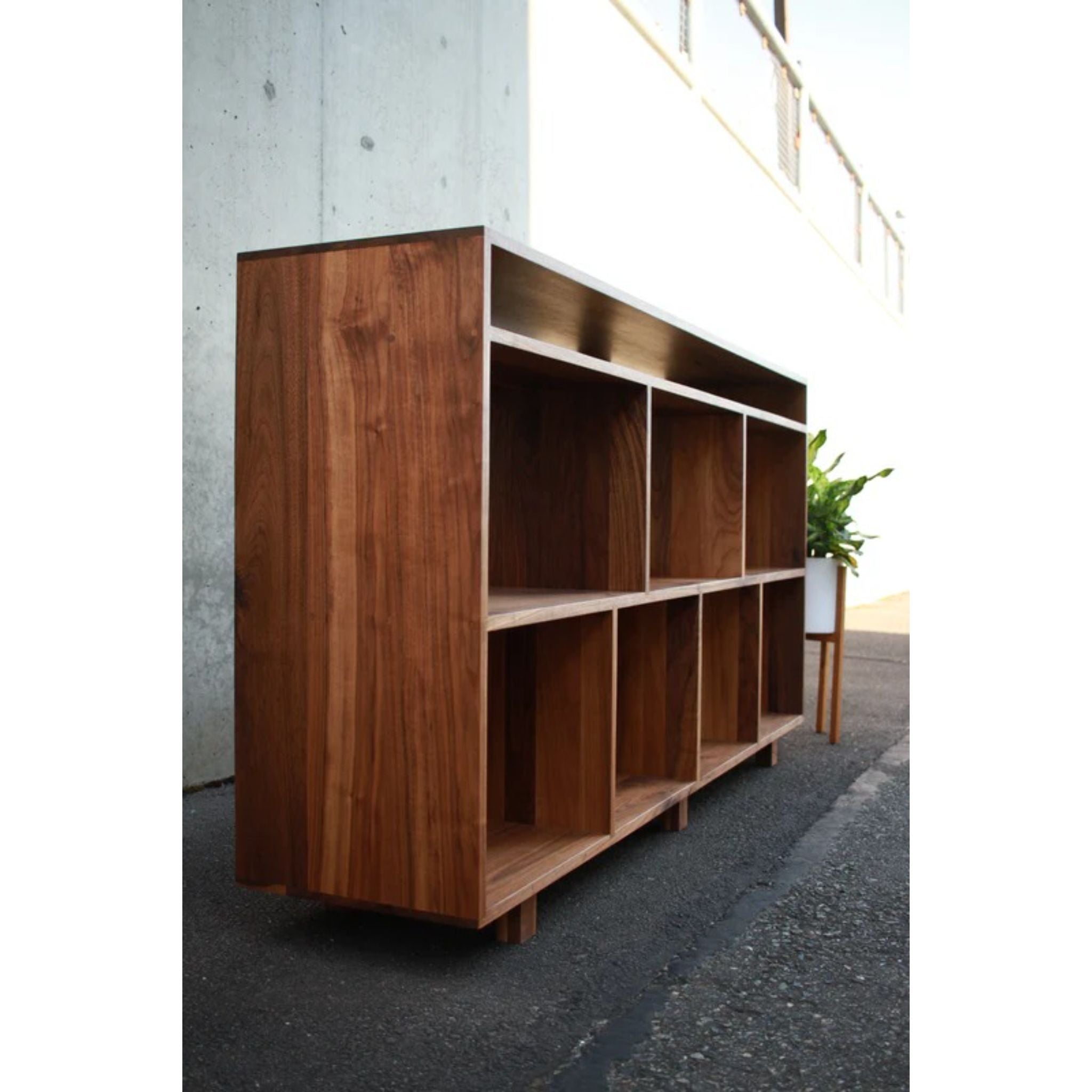 Fields Vinyl Console CN87 Left Side View by Tomfoolery Wood Co