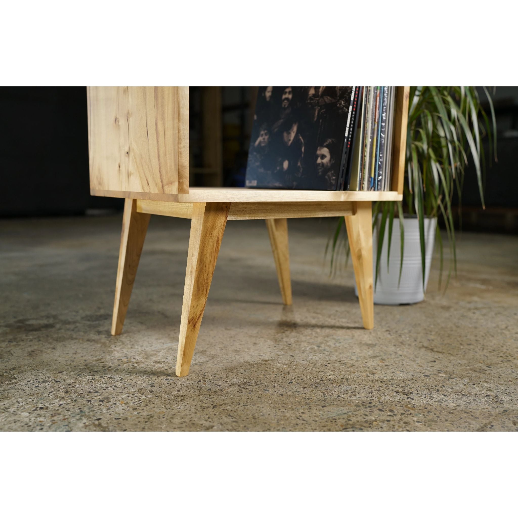 Filipe Vinyl Cubby 22 W CN80 Bottom View by Tomfoolery Wood Co