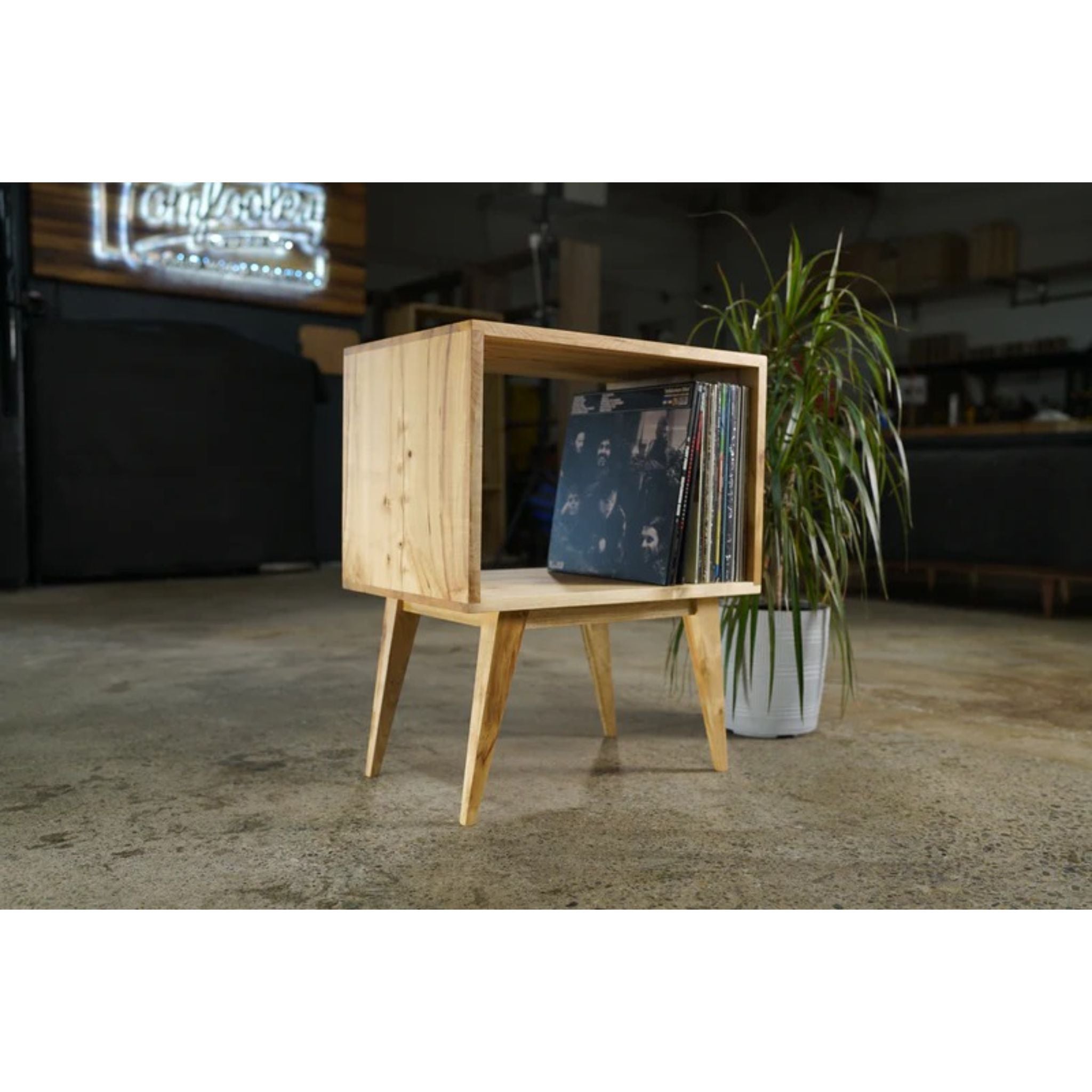 Filipe Vinyl Cubby 22 W CN80 Full View by Tomfoolery Wood Co