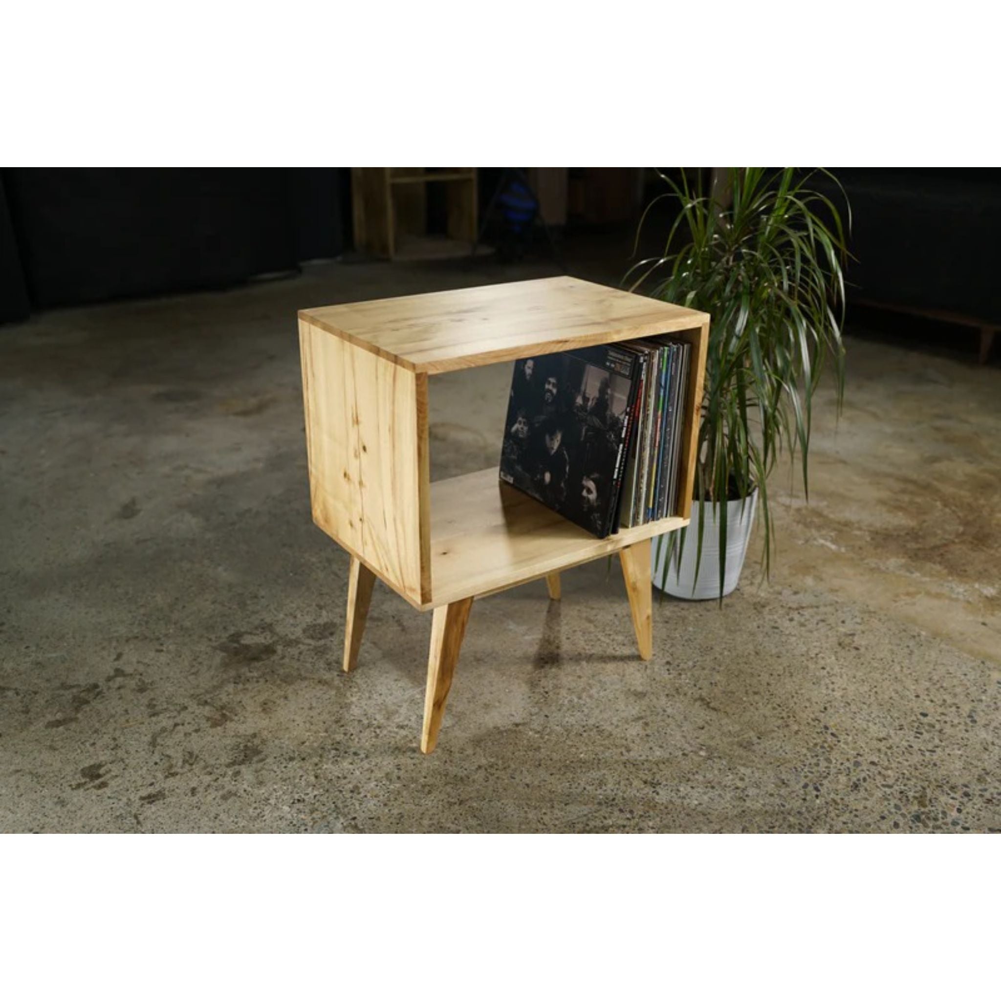 Filipe Vinyl Cubby 22 W CN80 Top Front View by Tomfoolery Wood Co