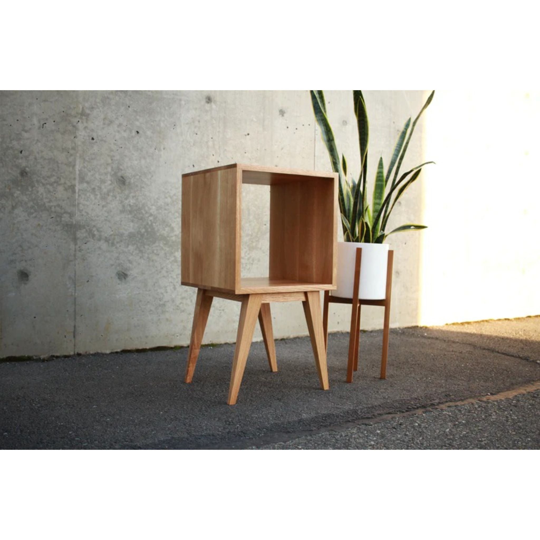 Filipe Vinyl Cubby (TERTIARY) CN84 Full Side View by Tomfoolery Wood Co