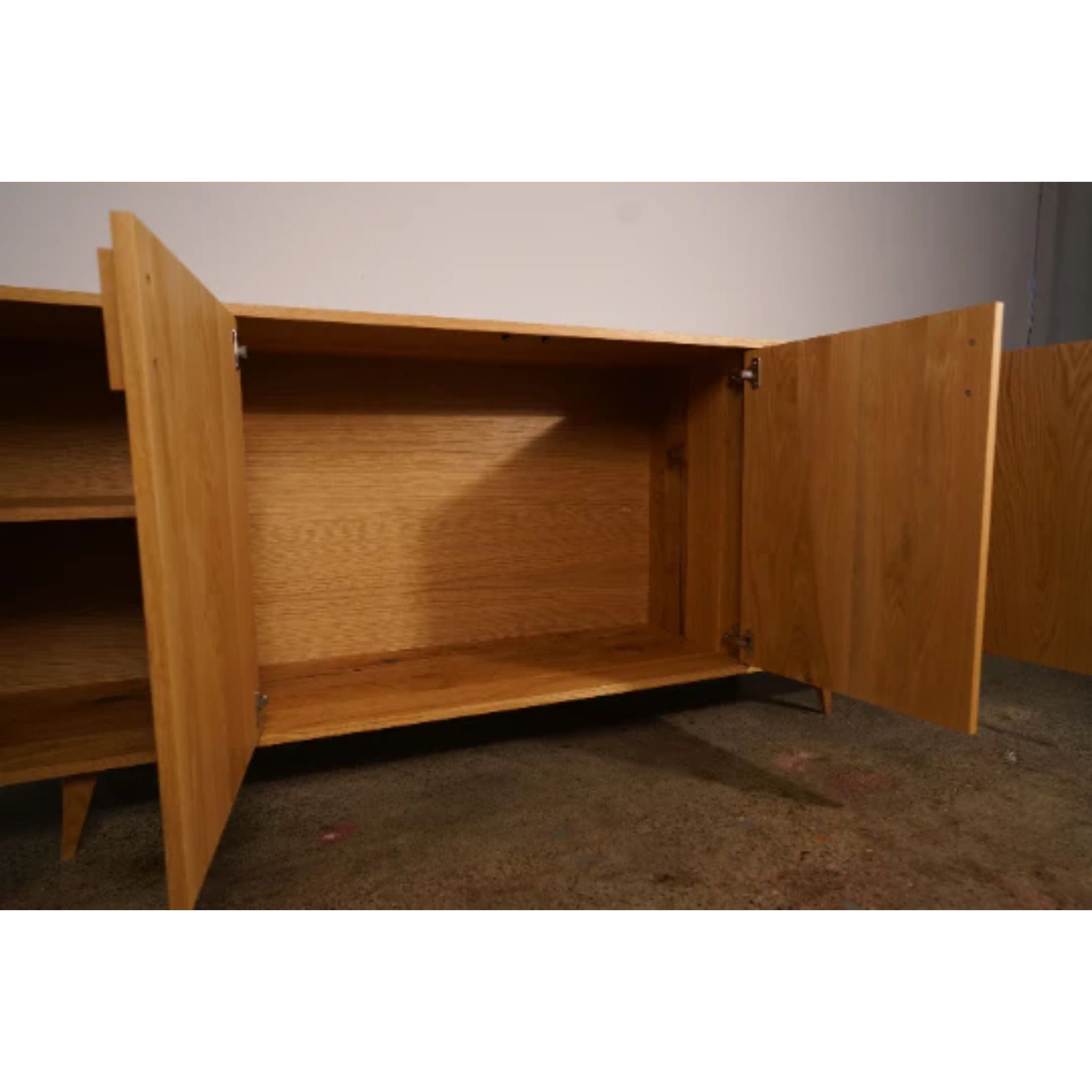 Frascone Ewell Buffet CN59 Opened Doors View by Tomfoolery Wood Co