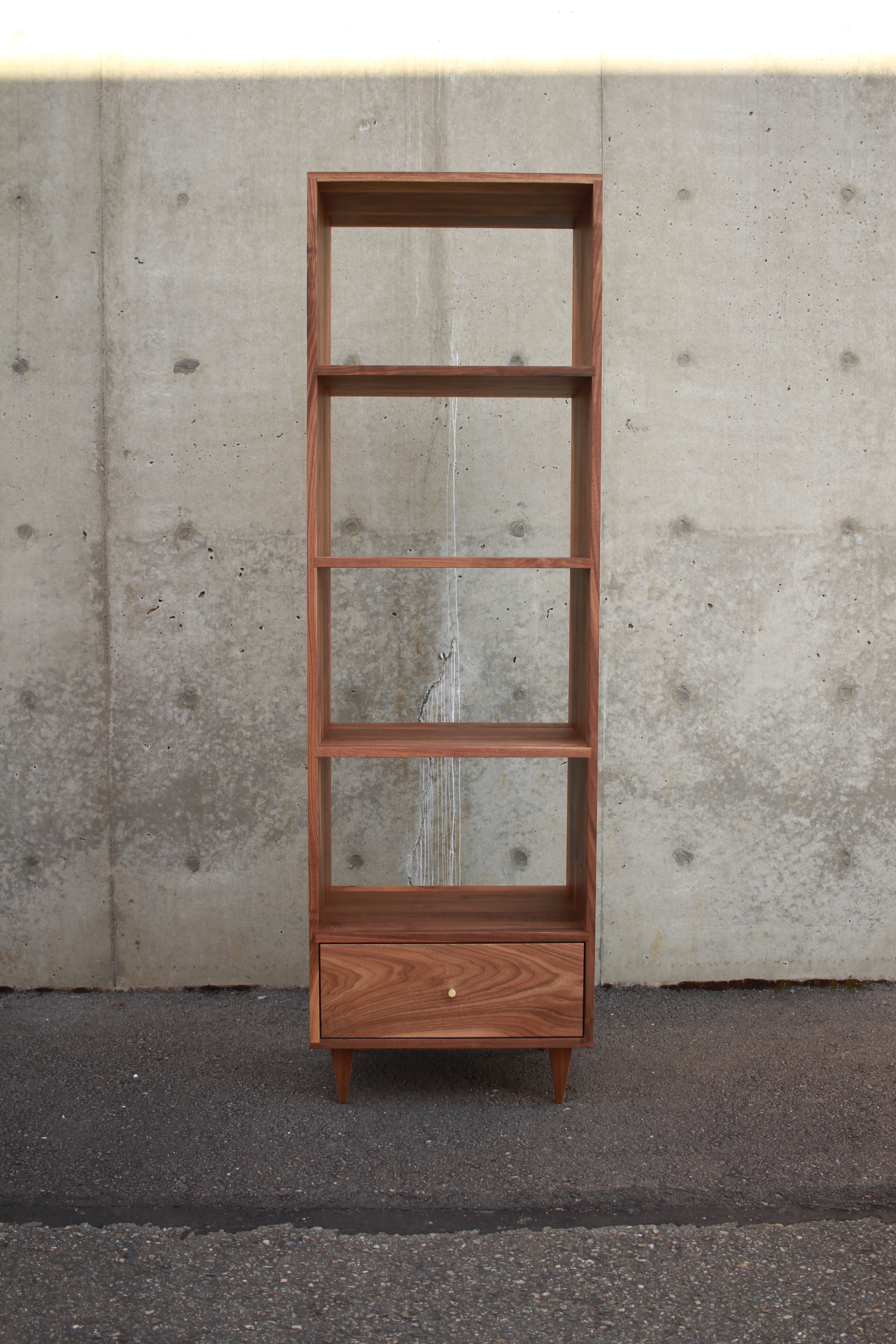 Fullstack Bookcase 2.0 BC05 Front View by Tomfoolery Wood Co
