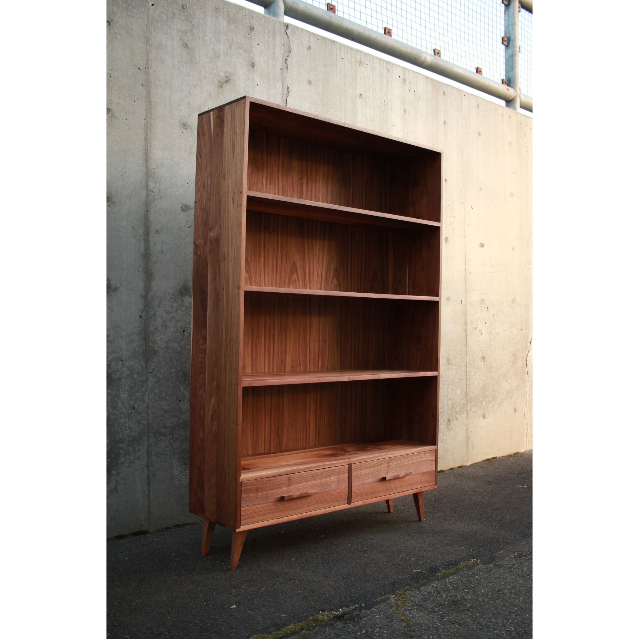 Fullstack Bookcase Double Wide BC04 Full View by Tomfoolery Wood Co