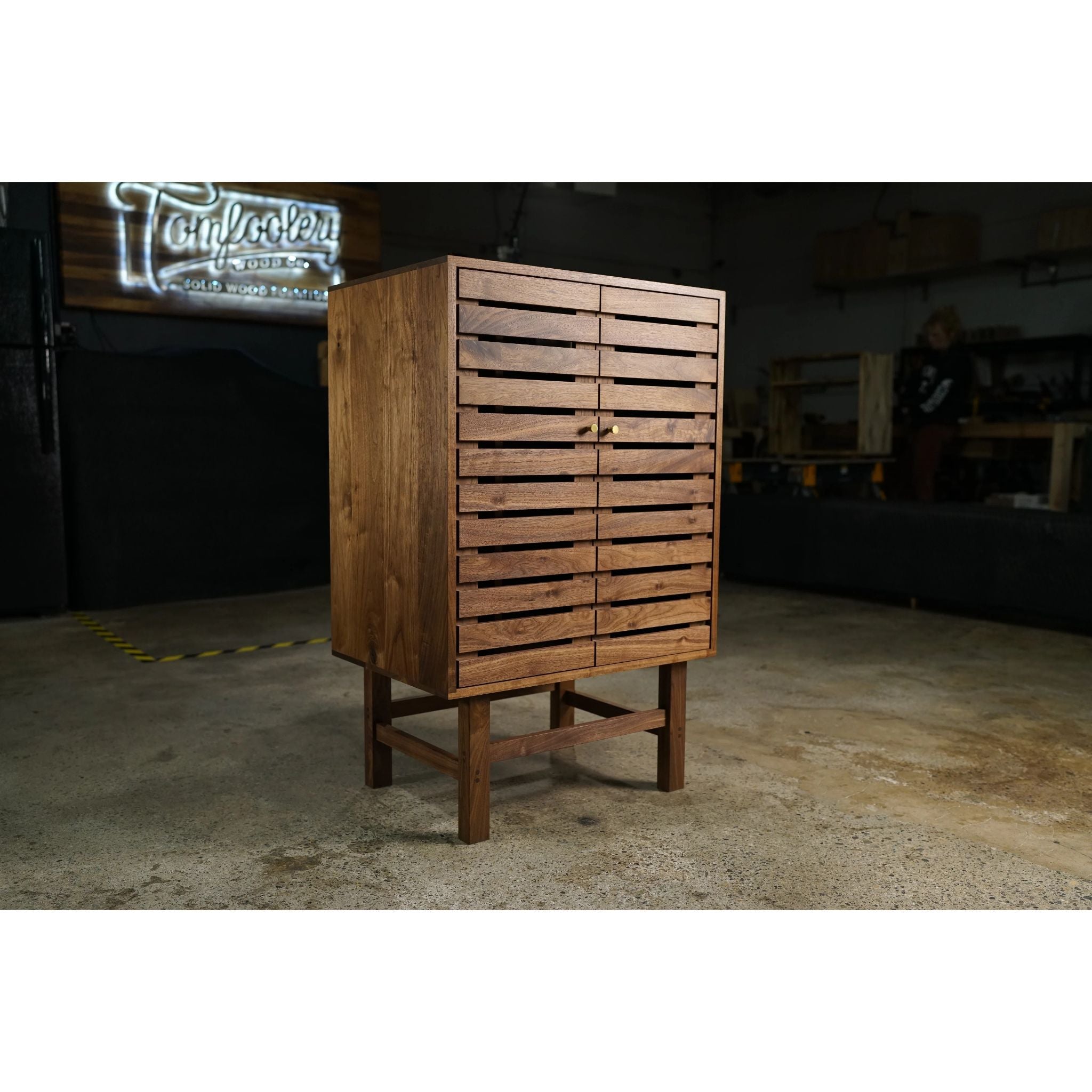 Fulton Floor Cabinet CB03 Full View by Tomfoolery Wood Co