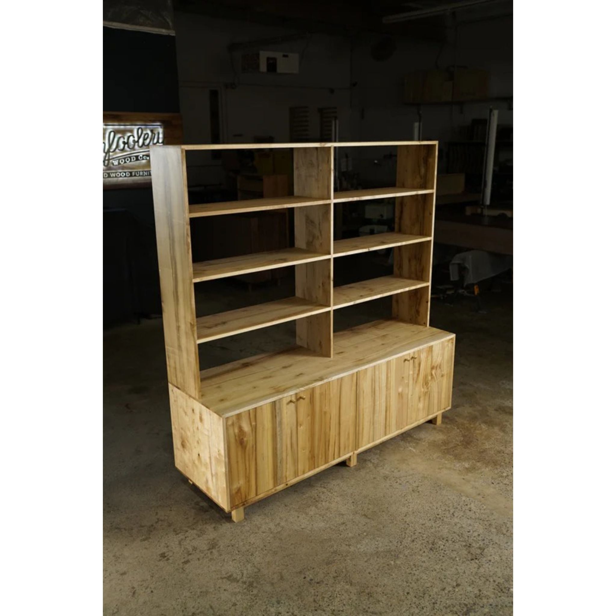 Gilles Hutch 2.0 72 W HU03 Door Side View by Tomfoolery Wood Co