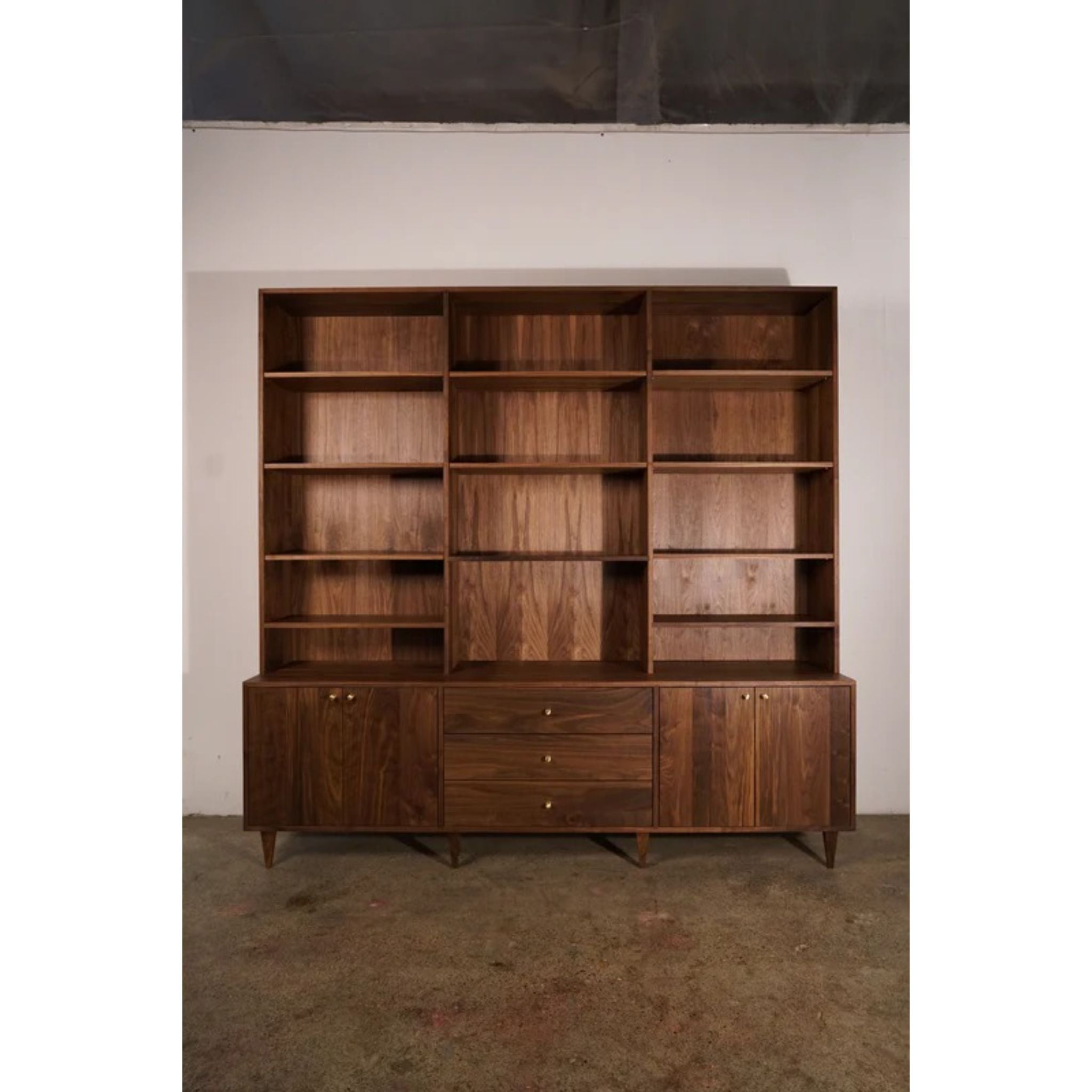Gilles Hutch 3 Drawers HU06 Front View by Tomfoolery Wood Co