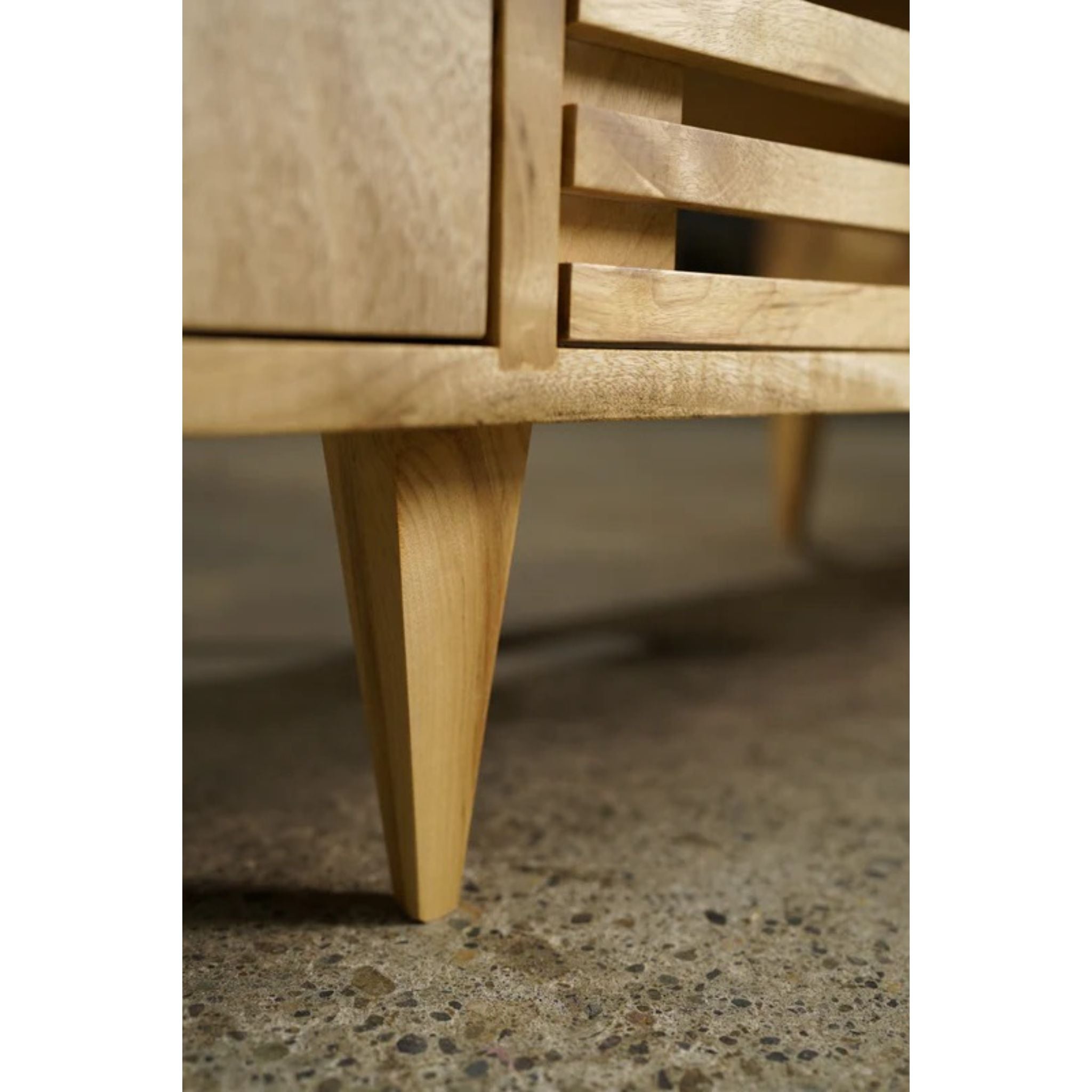 Gilles Hutch Slat Doors HU04 Bottom View by Tomfoolery Wood Co