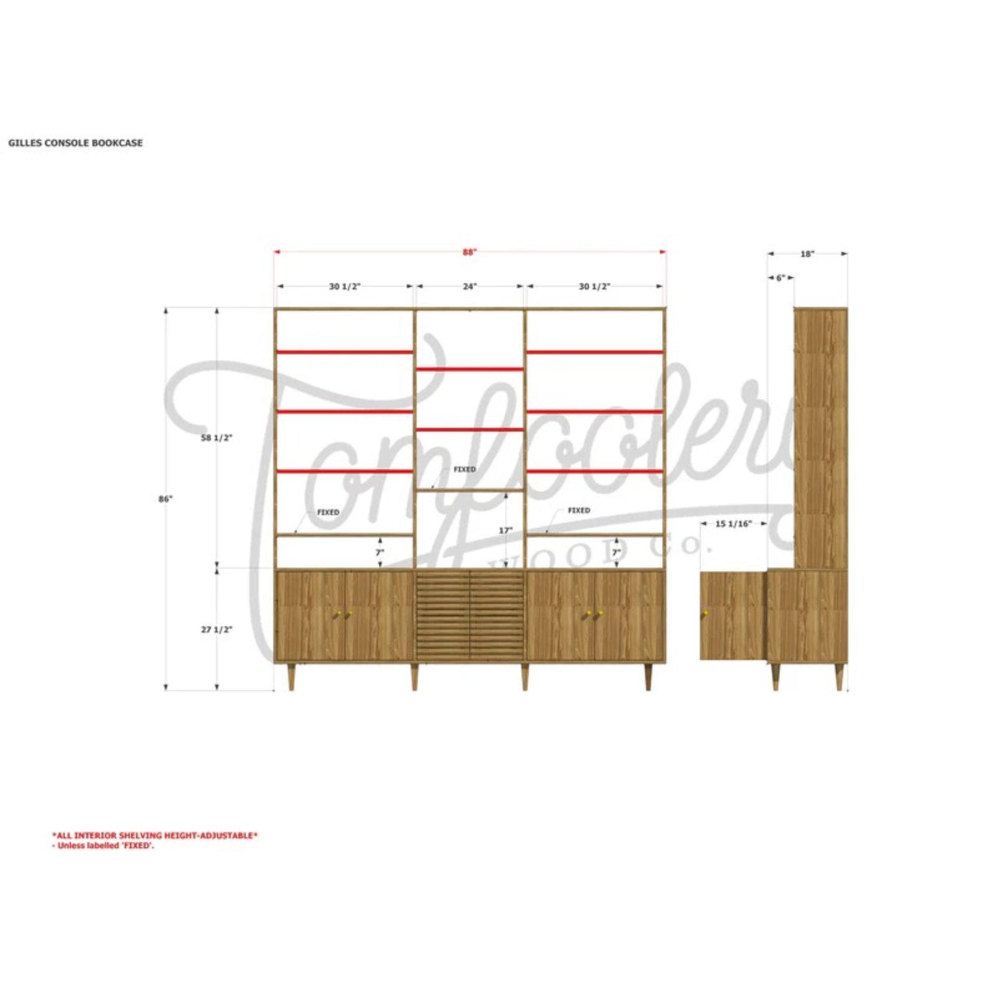 Gilles Hutch Slat Doors HU04 Dimensions by Tomfoolery Wood Co